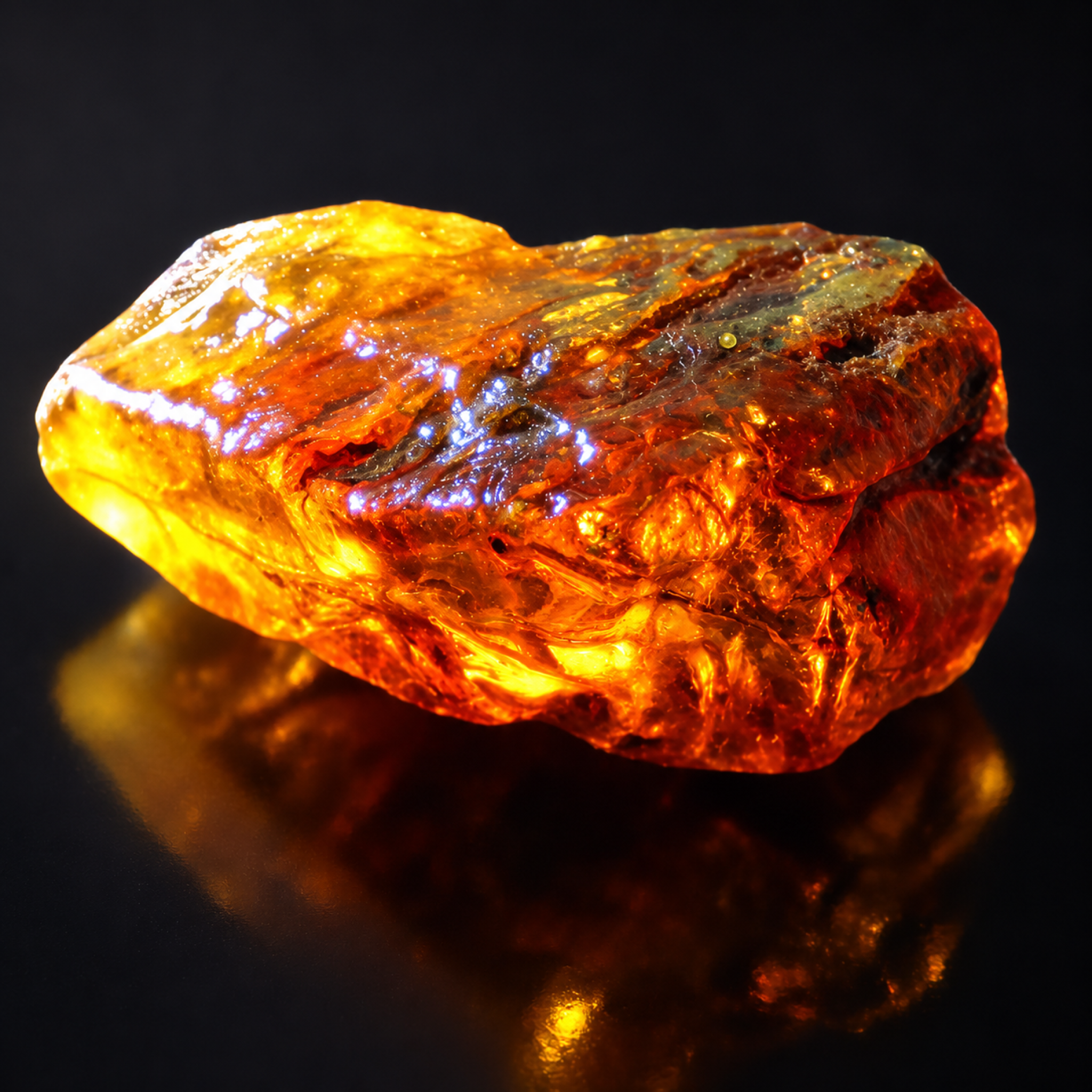 Genuine sky blue rough specimen Dominican amber 14.1g – photo 15