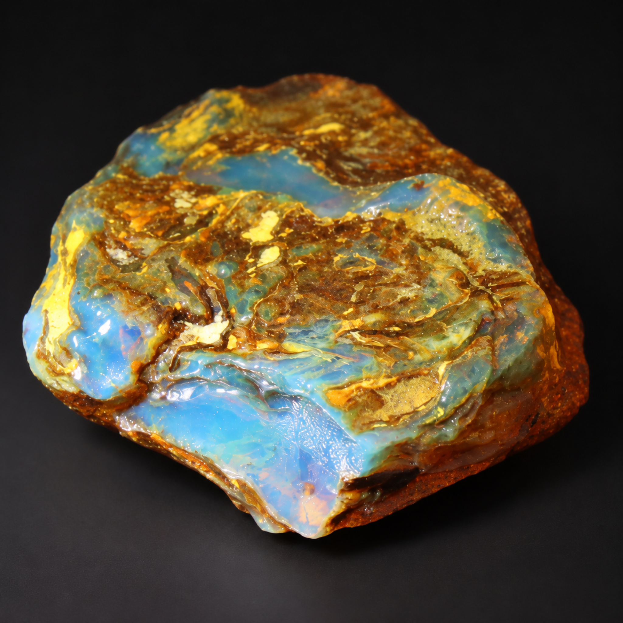 Genuine sky blue rough specimen Dominican amber 14.1g – photo 17