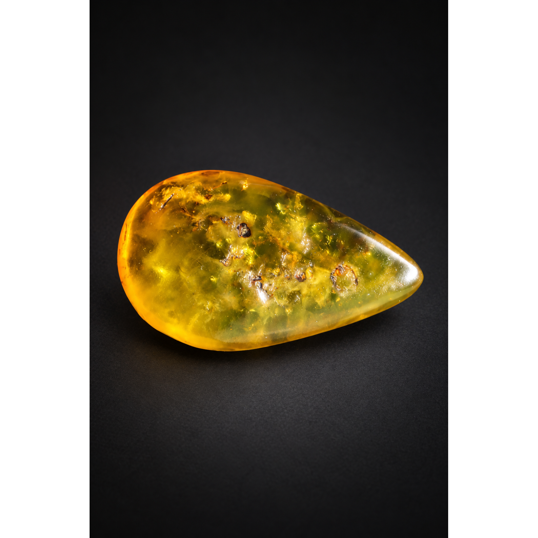 Authentic orange yellow polished Dominican amber 1.7g – photo 3