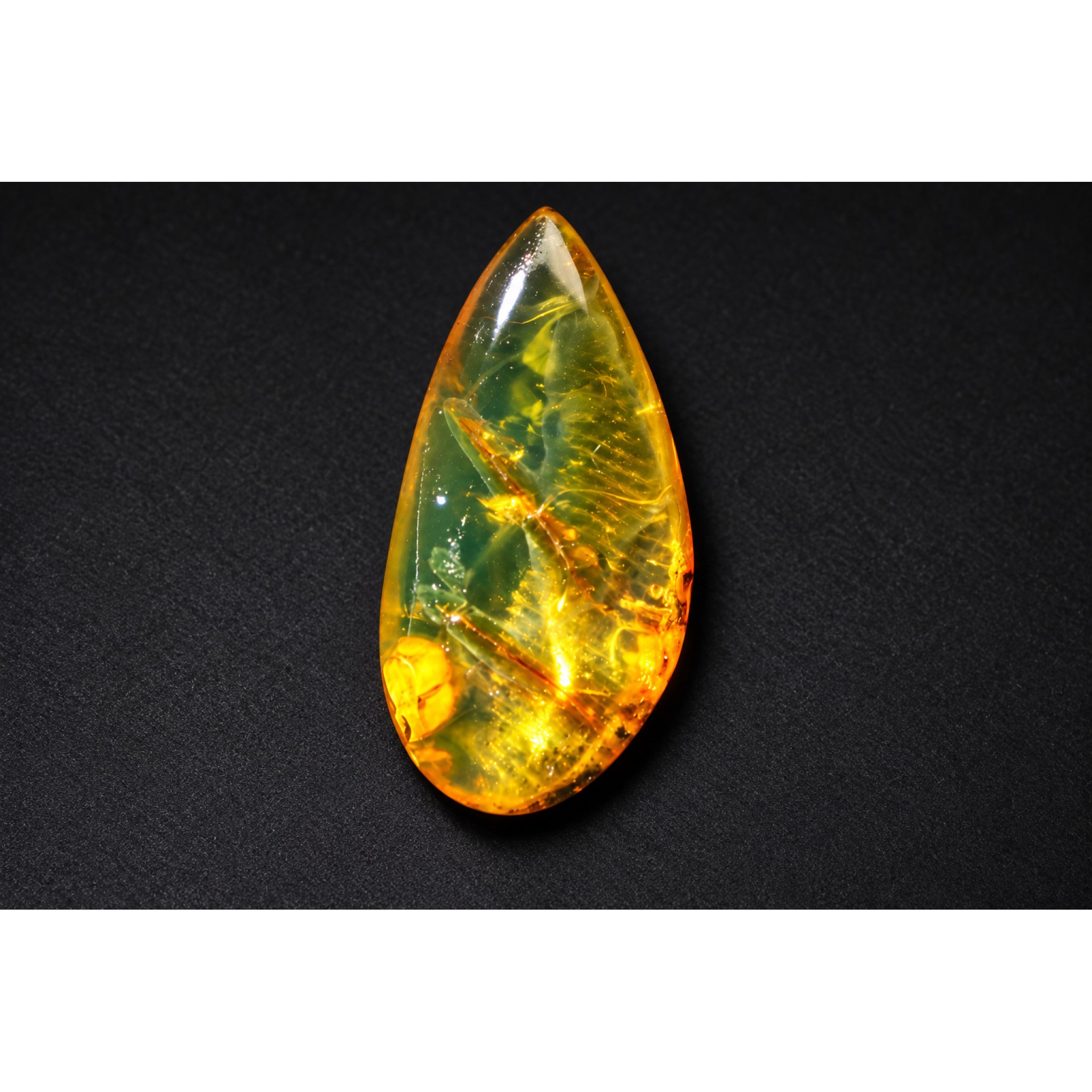 Authentic green blue polished Dominican amber 1.1g – photo 3