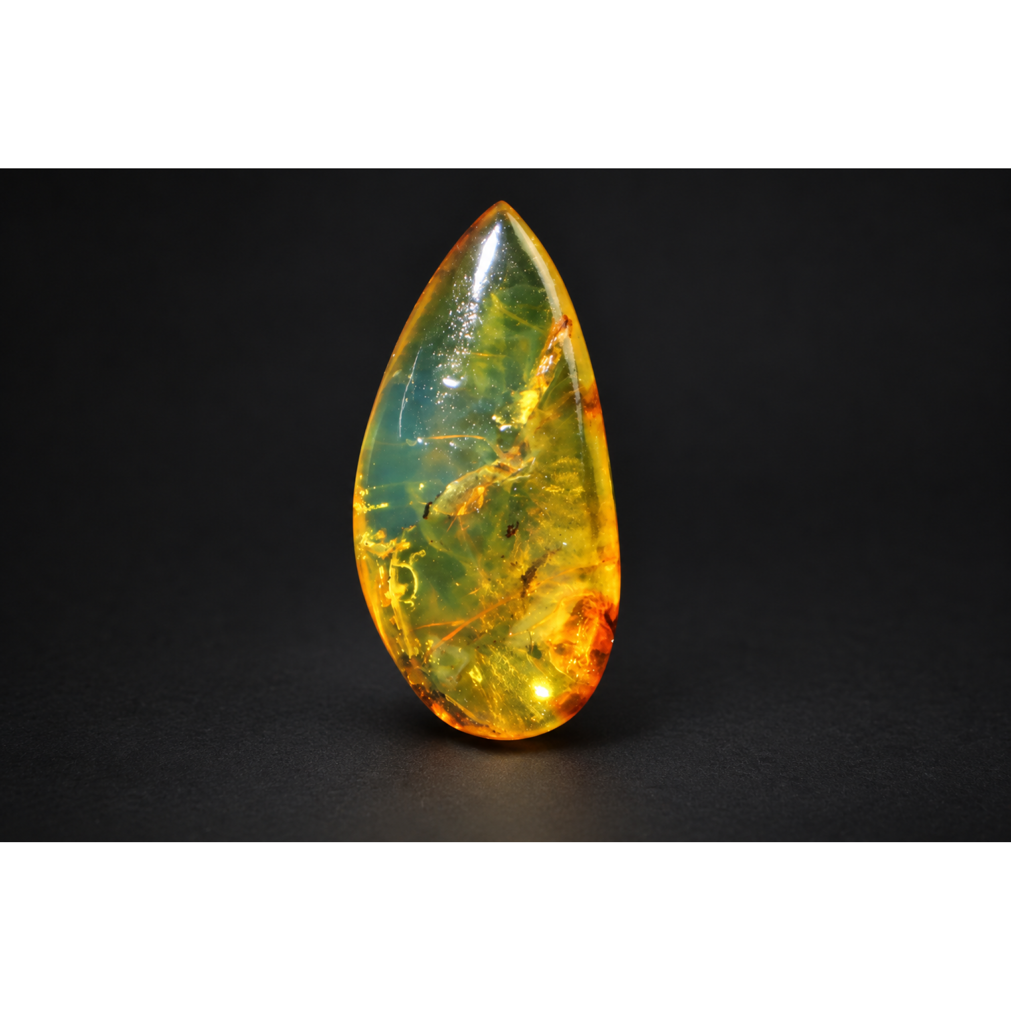 Authentic green blue polished Dominican amber 1.1g – photo 4