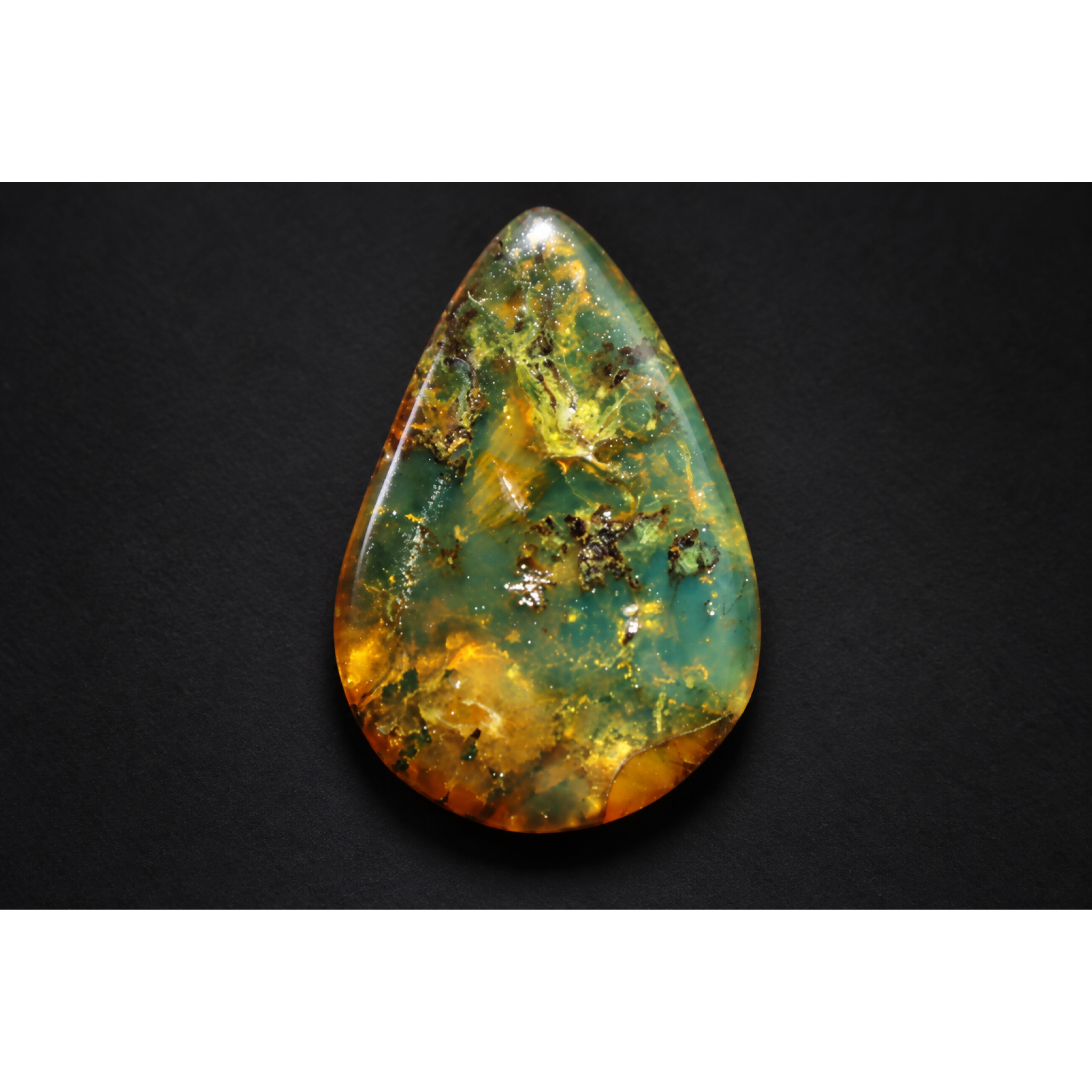 Authentic green blue polished Dominican amber 1.4g – photo 5