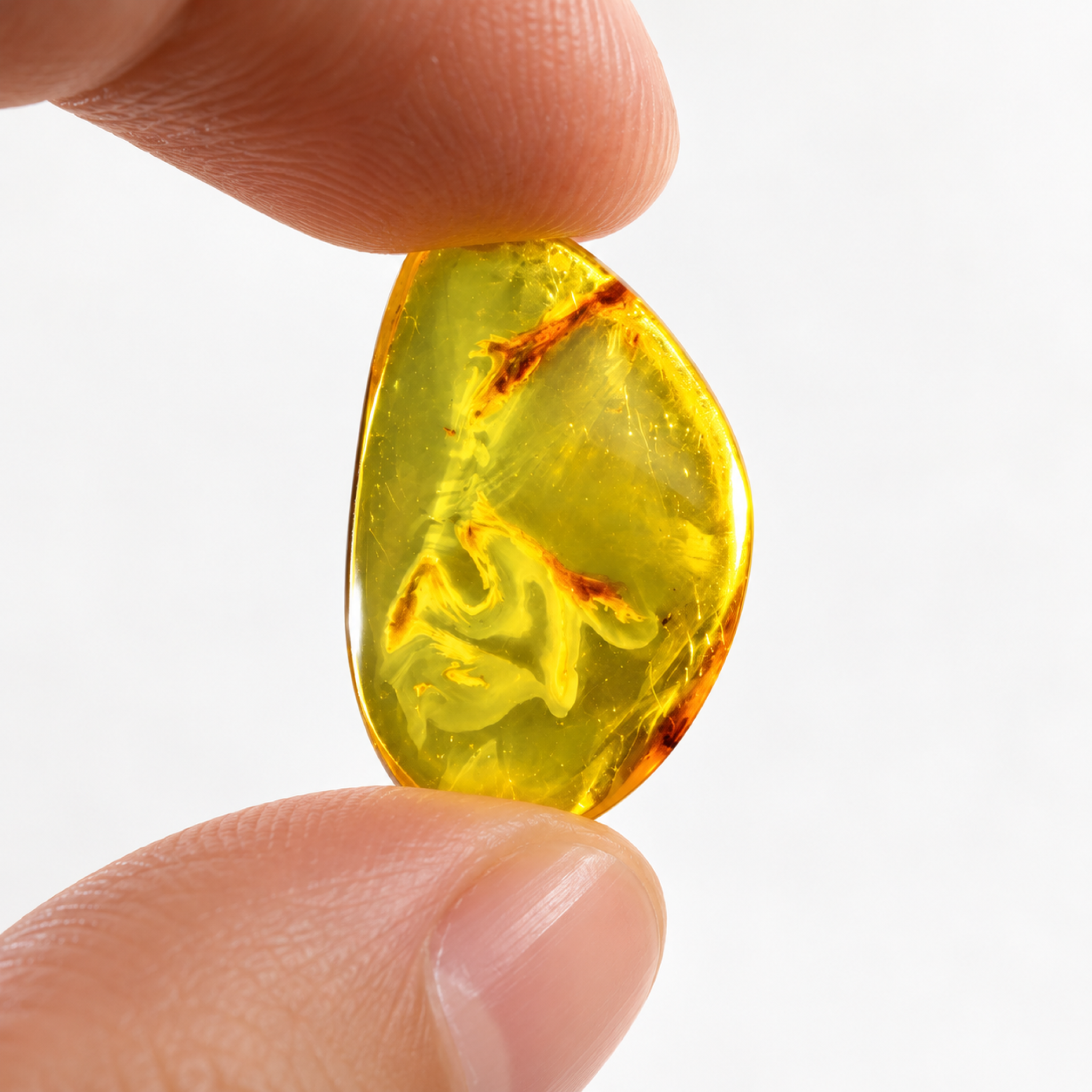 Natural orange yellow polished Dominican amber 1g – photo 3