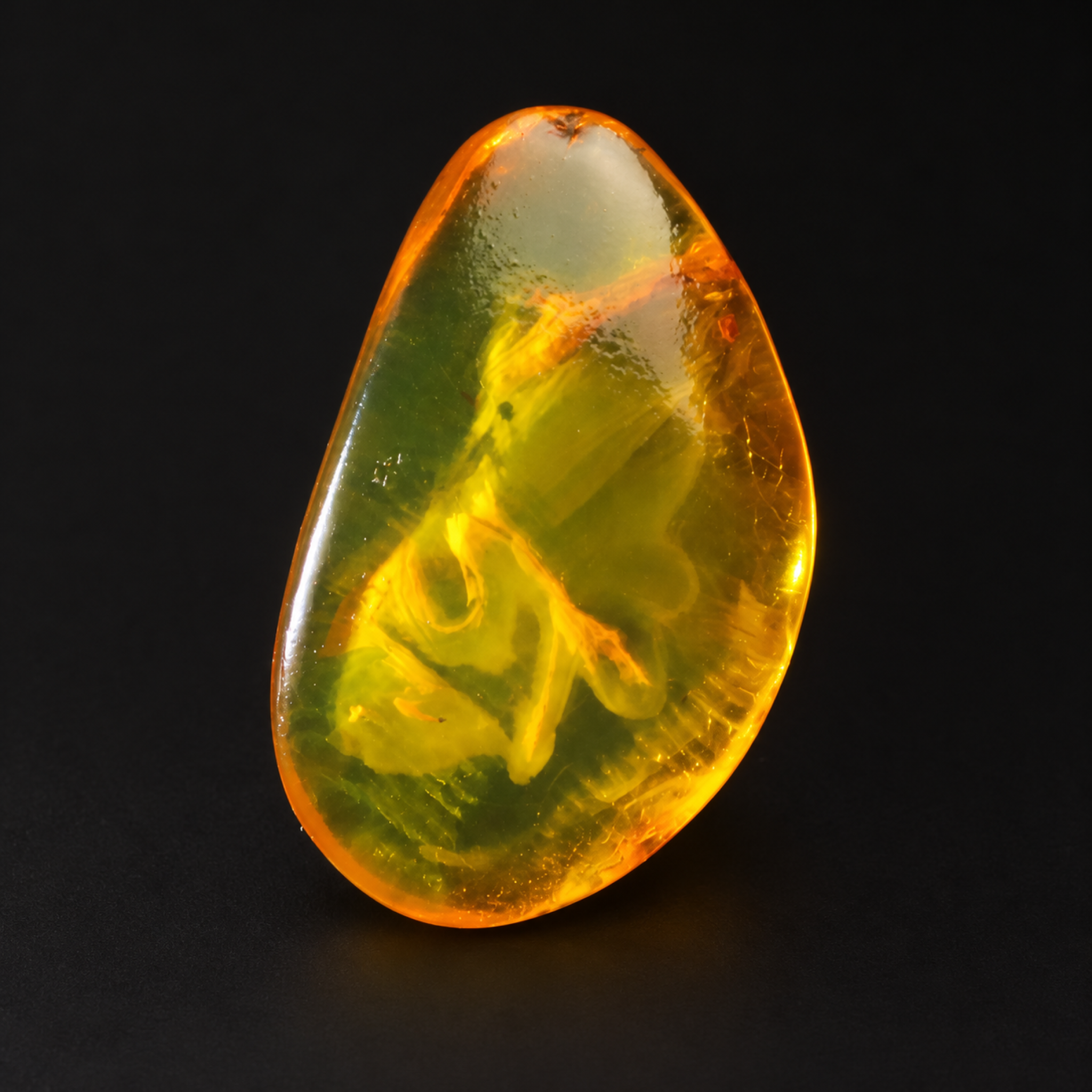 Natural orange yellow polished Dominican amber 1g – photo 6