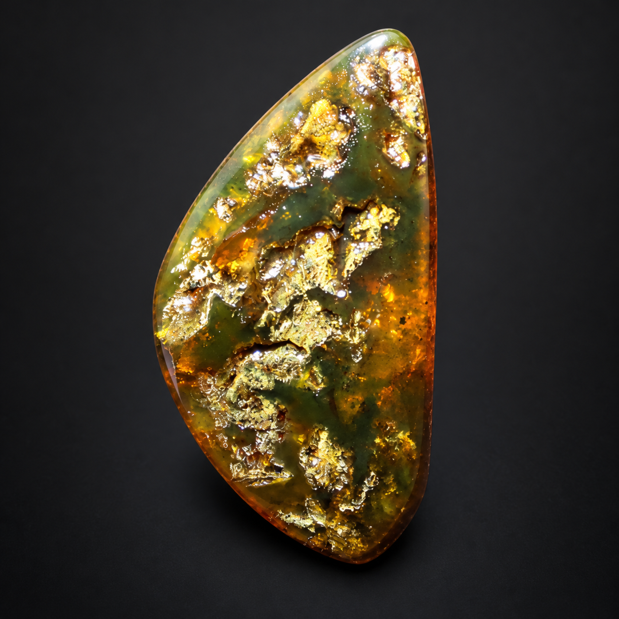 Untreated orange yellow polished Dominican amber 1.5g – photo 3