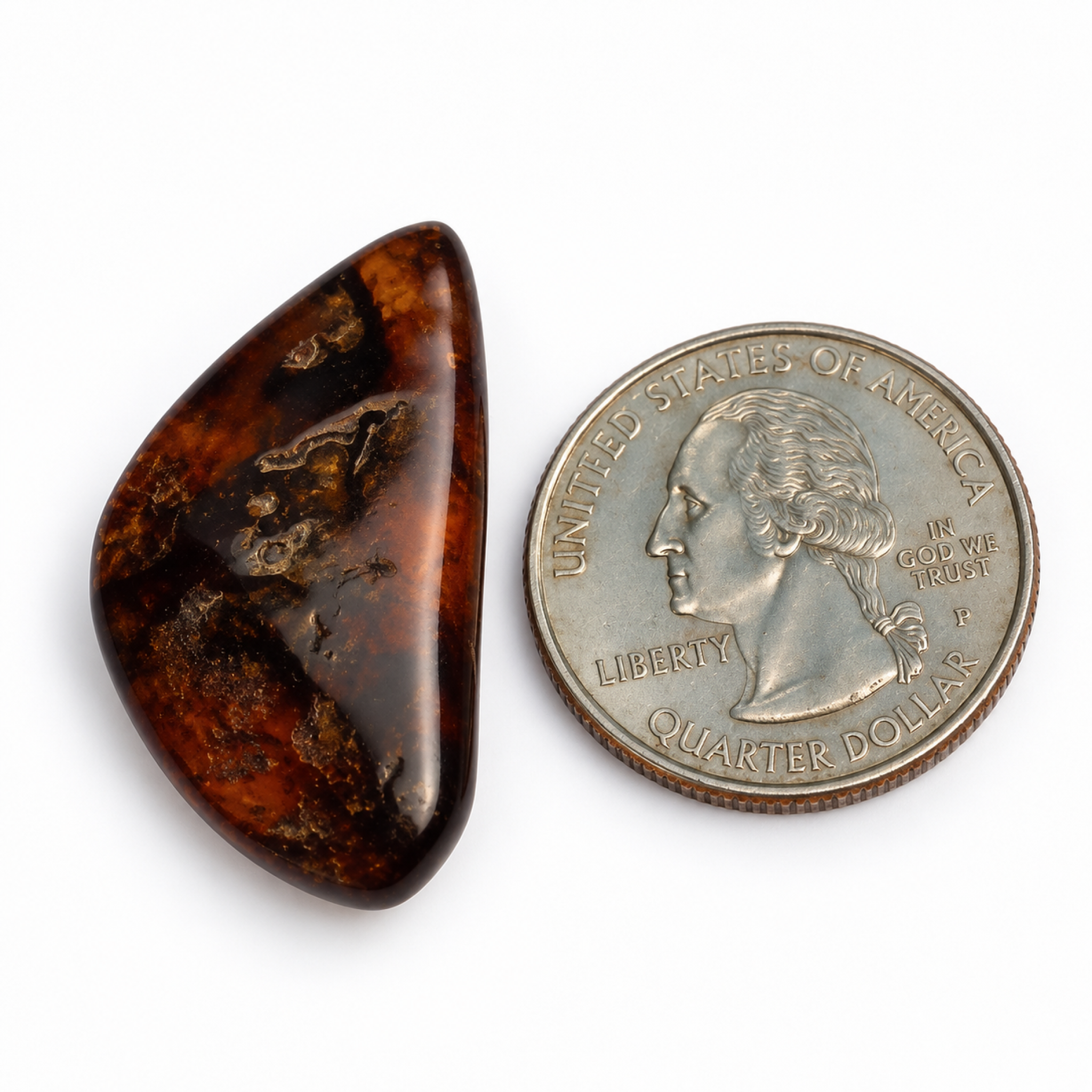 Untreated orange yellow polished Dominican amber 1.5g – photo 4