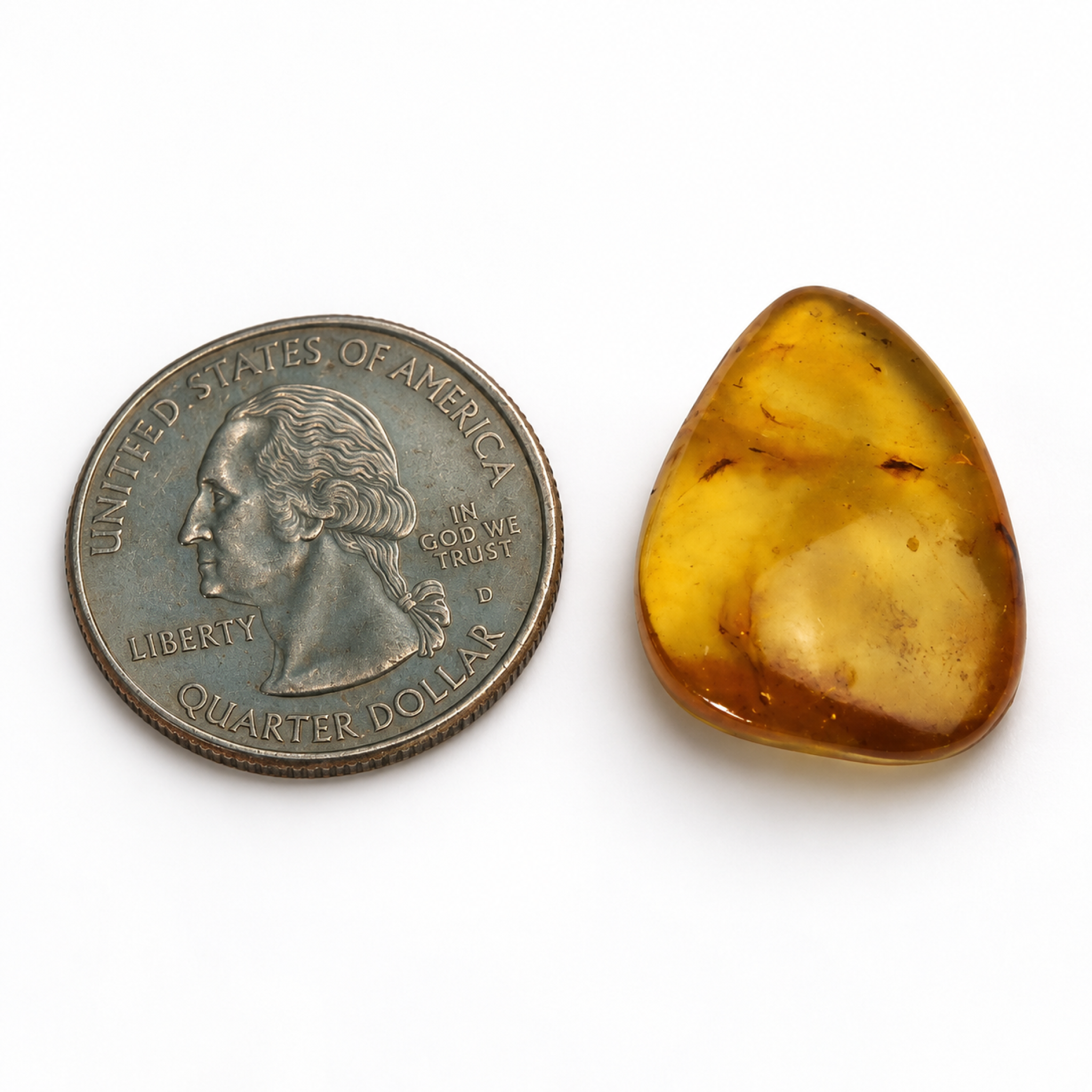 Pure natural blue yellow polished Dominican amber 1g – photo 6