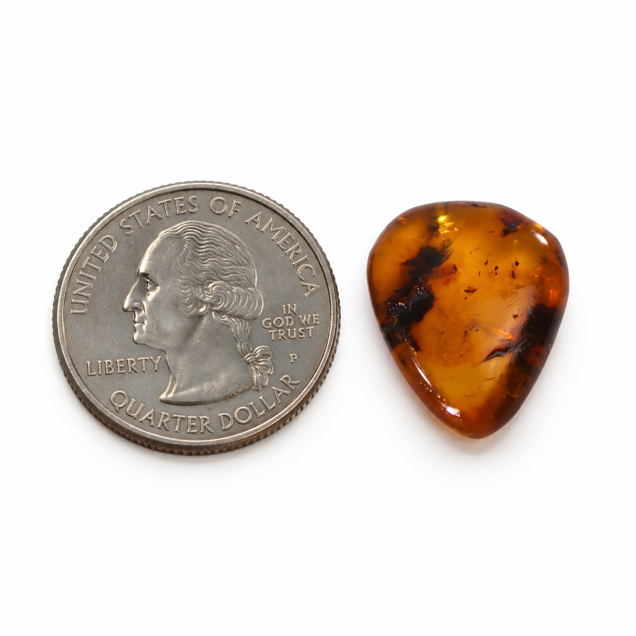Pure natural green yellow polished Dominican amber 1.3g – photo 7