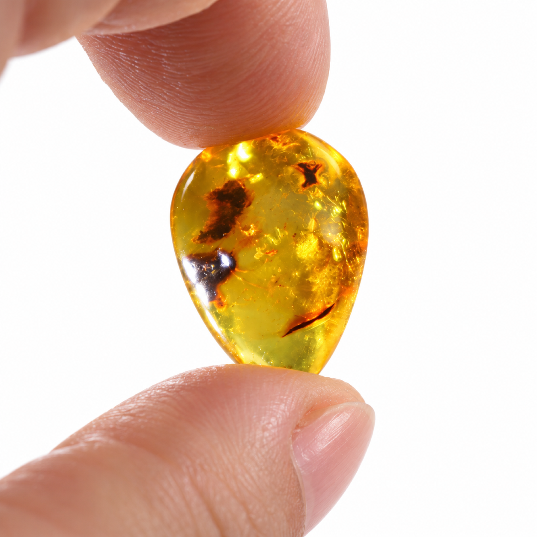 Pure natural green yellow polished Dominican amber 1.3g – photo 8