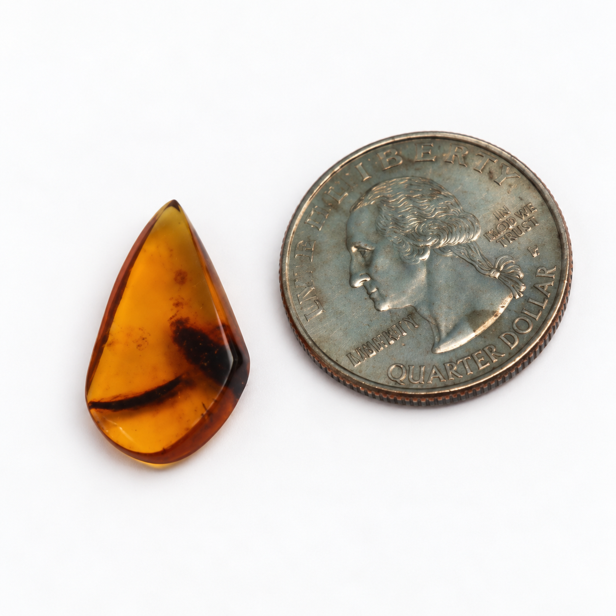 Pure natural blue yellow polished Dominican amber – photo 8
