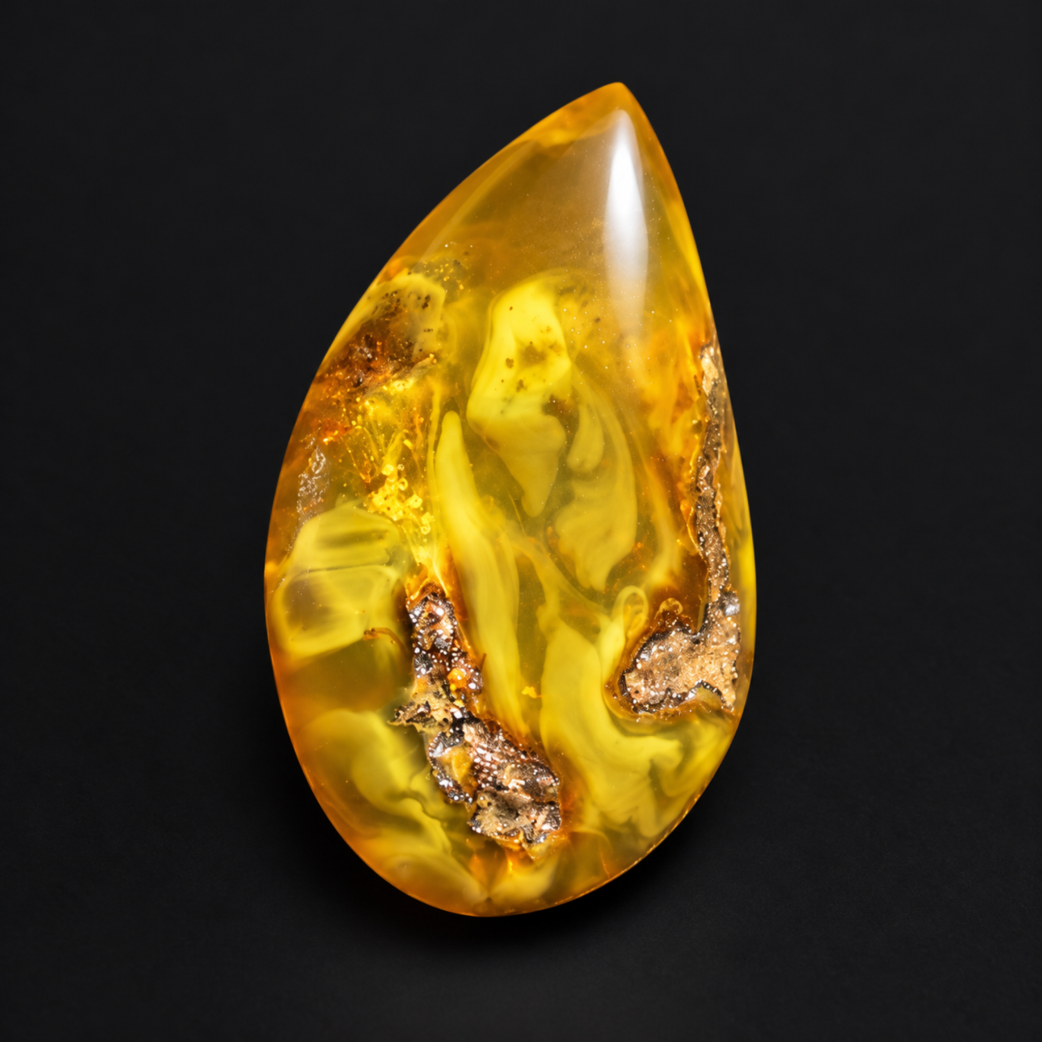 Natural orange yellow polished Dominican amber – photo 4