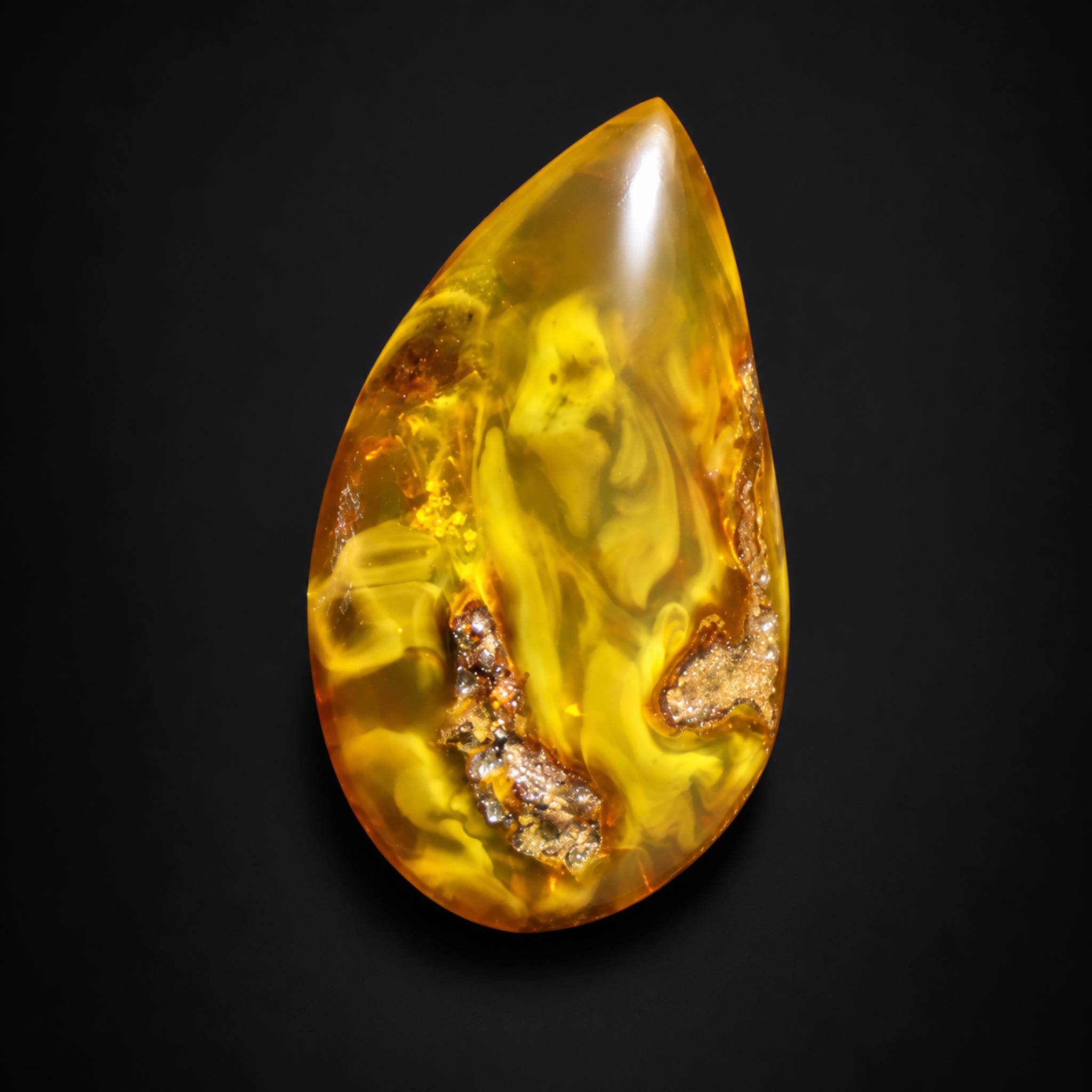 Natural orange yellow polished Dominican amber – photo 5