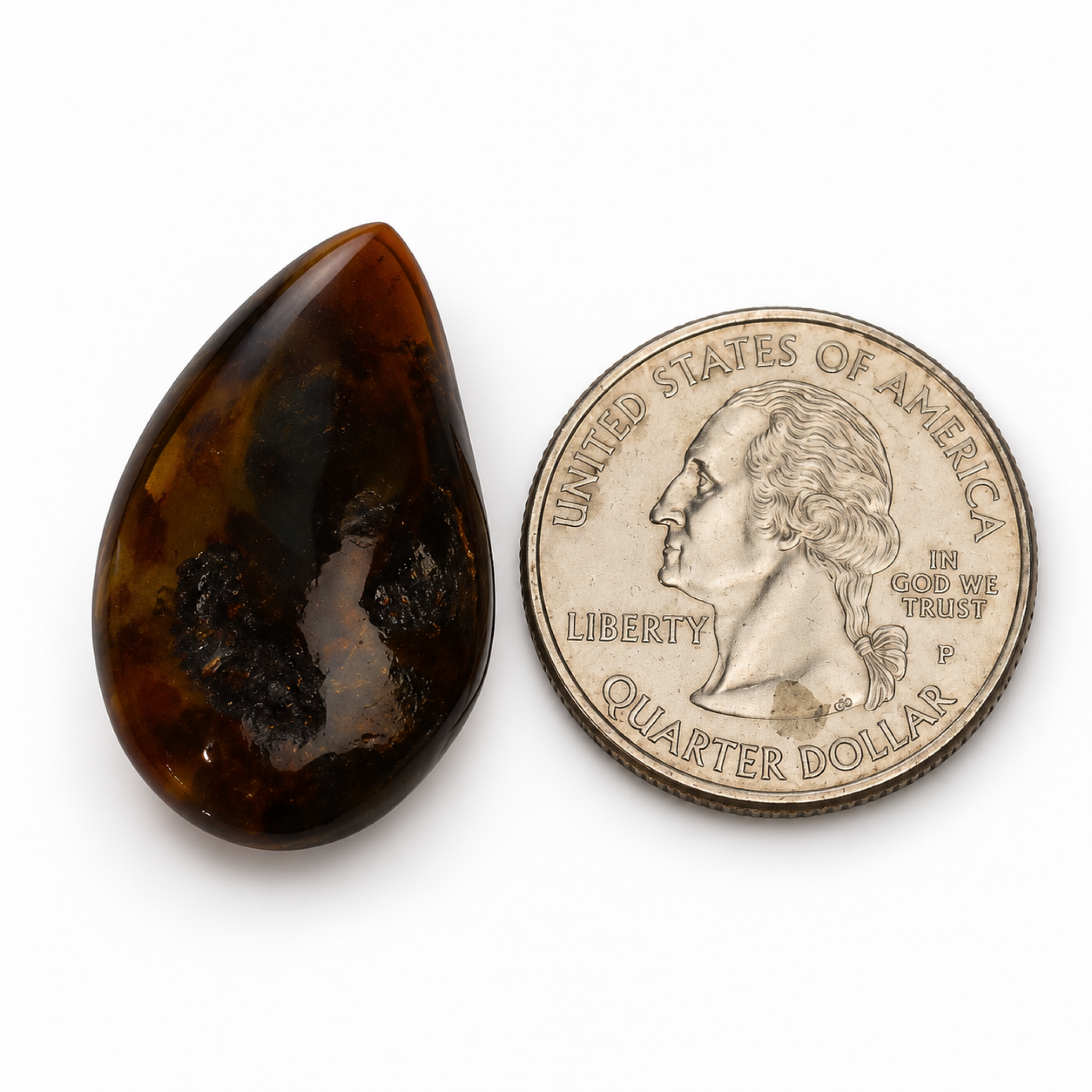 Natural orange yellow polished Dominican amber – photo 8