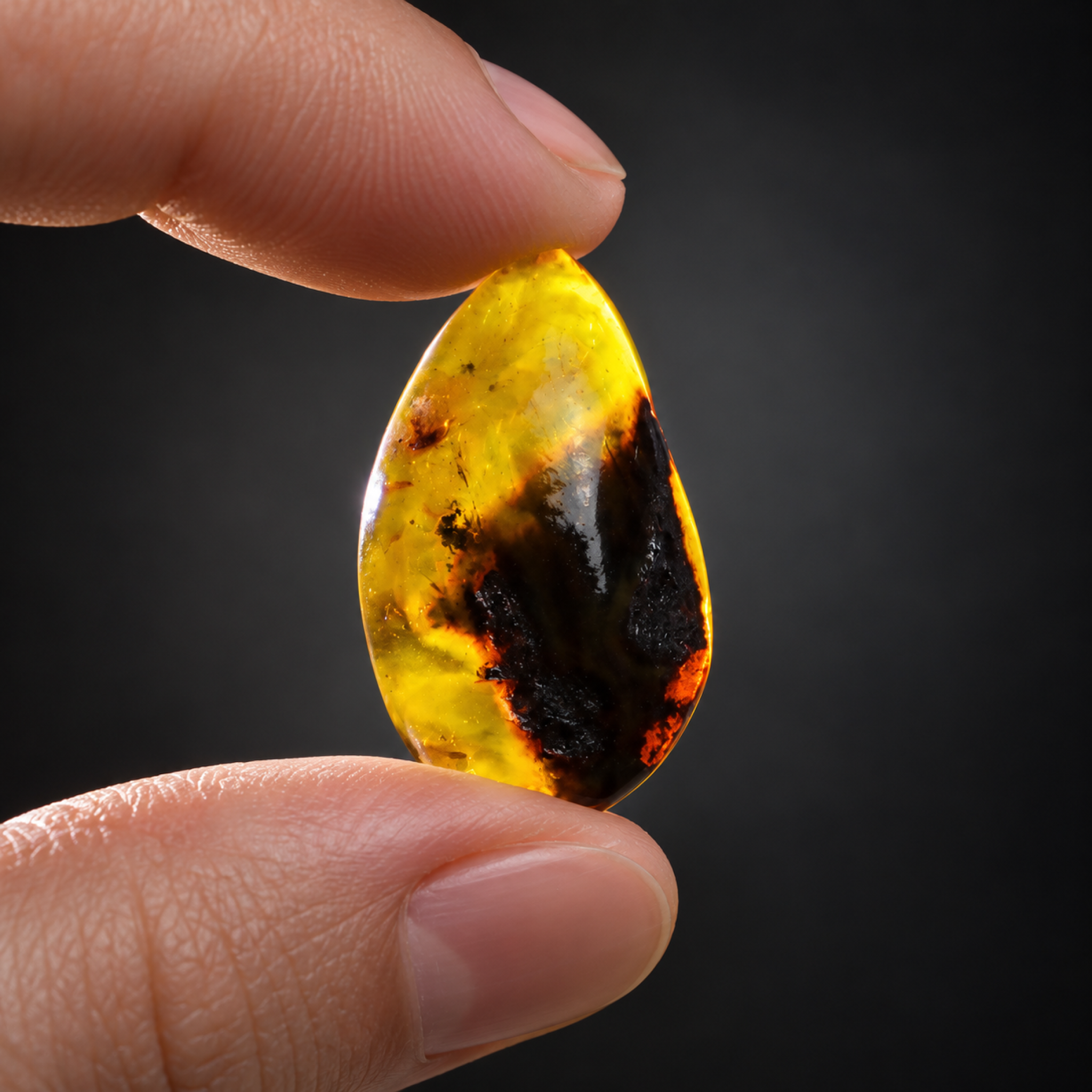 Natural orange yellow polished Dominican amber – photo 9