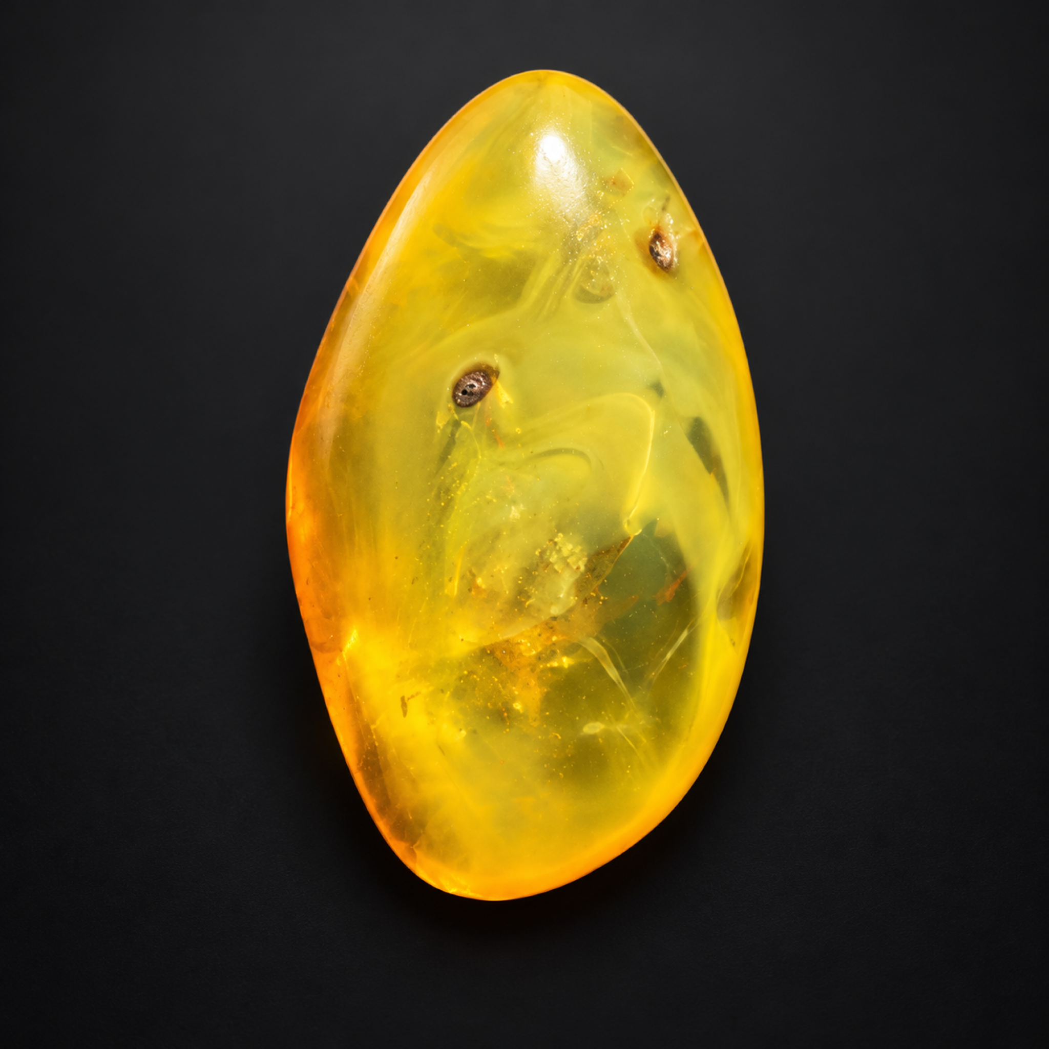 Natural orange yellow polished Dominican amber – photo 3