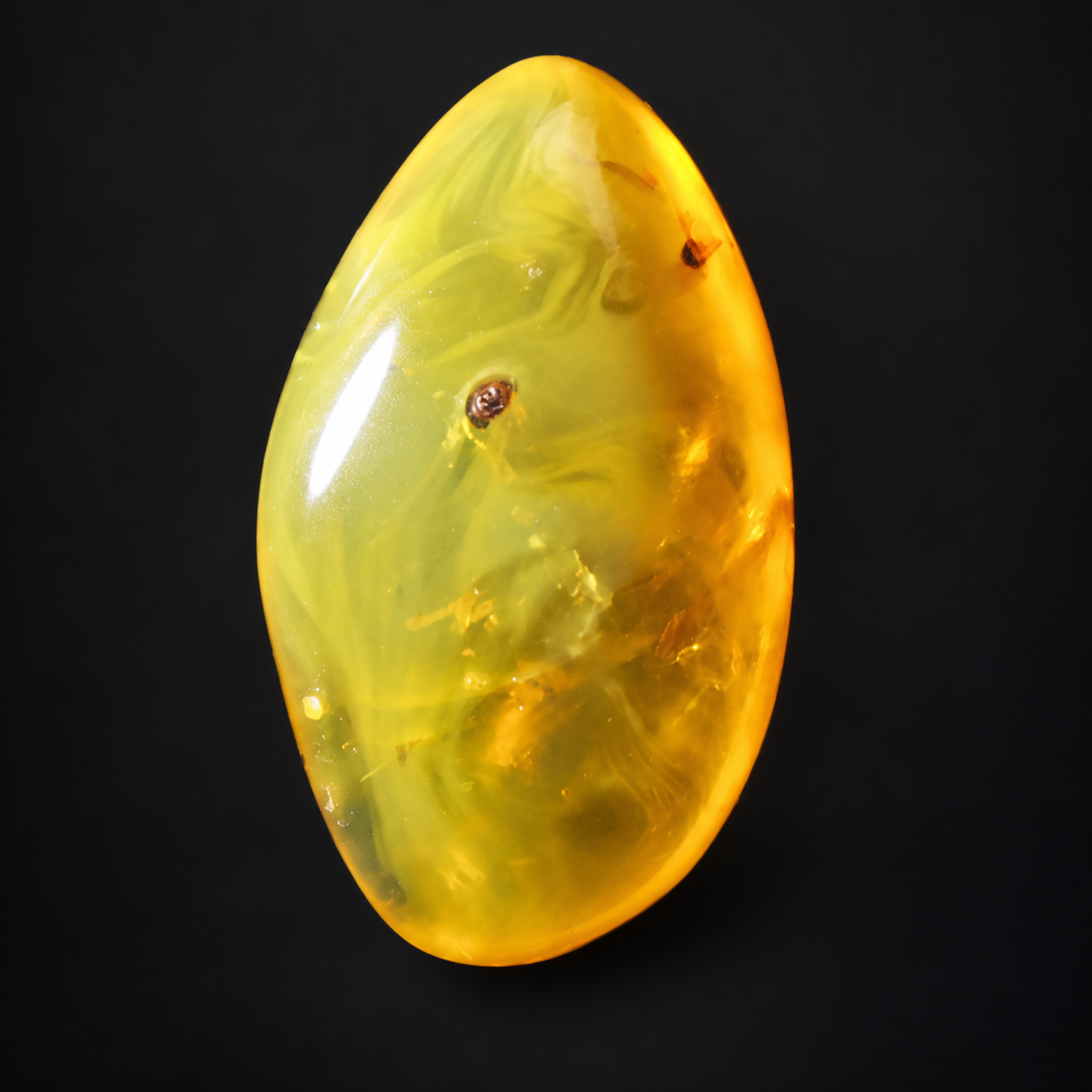Natural orange yellow polished Dominican amber – photo 4