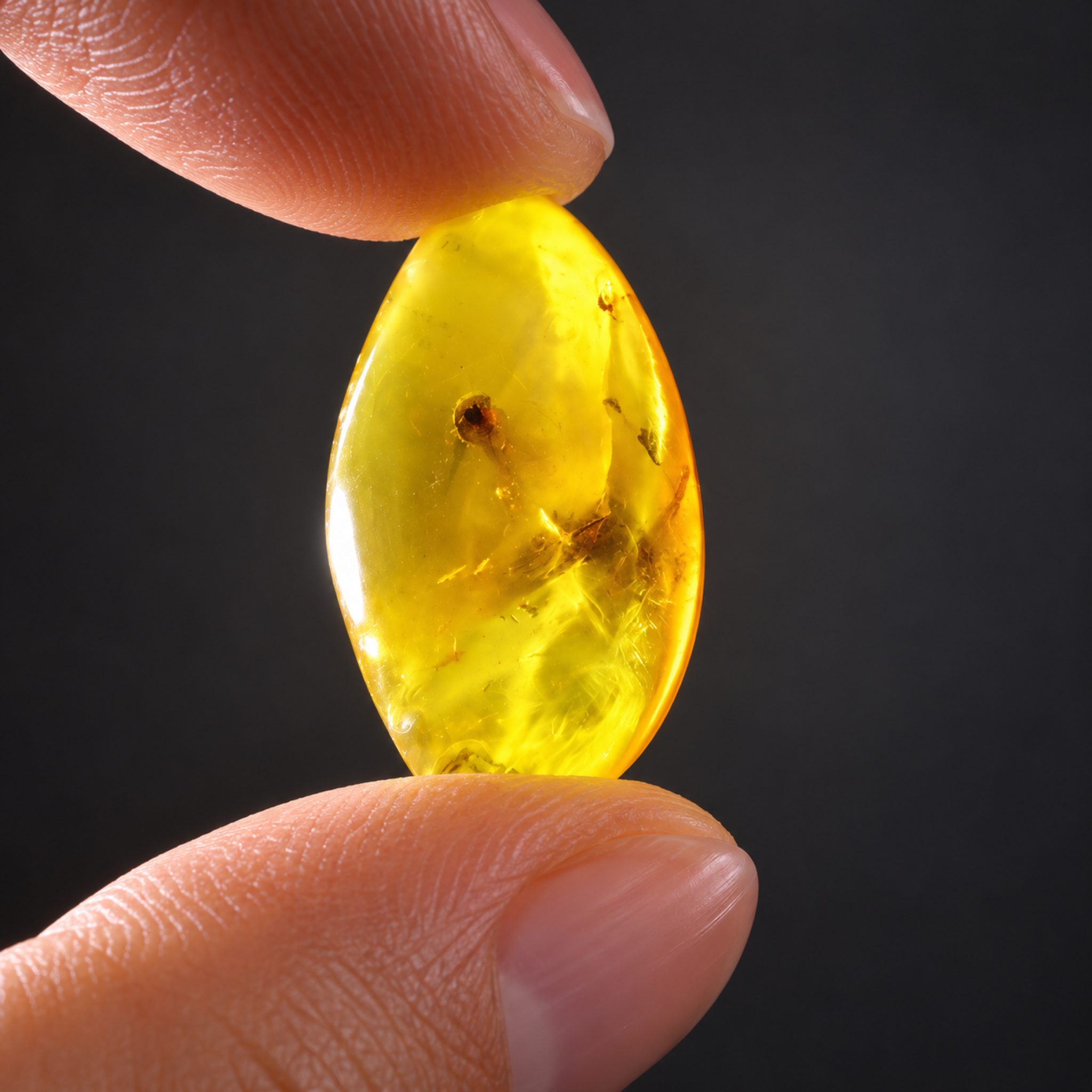 Natural orange yellow polished Dominican amber – photo 5