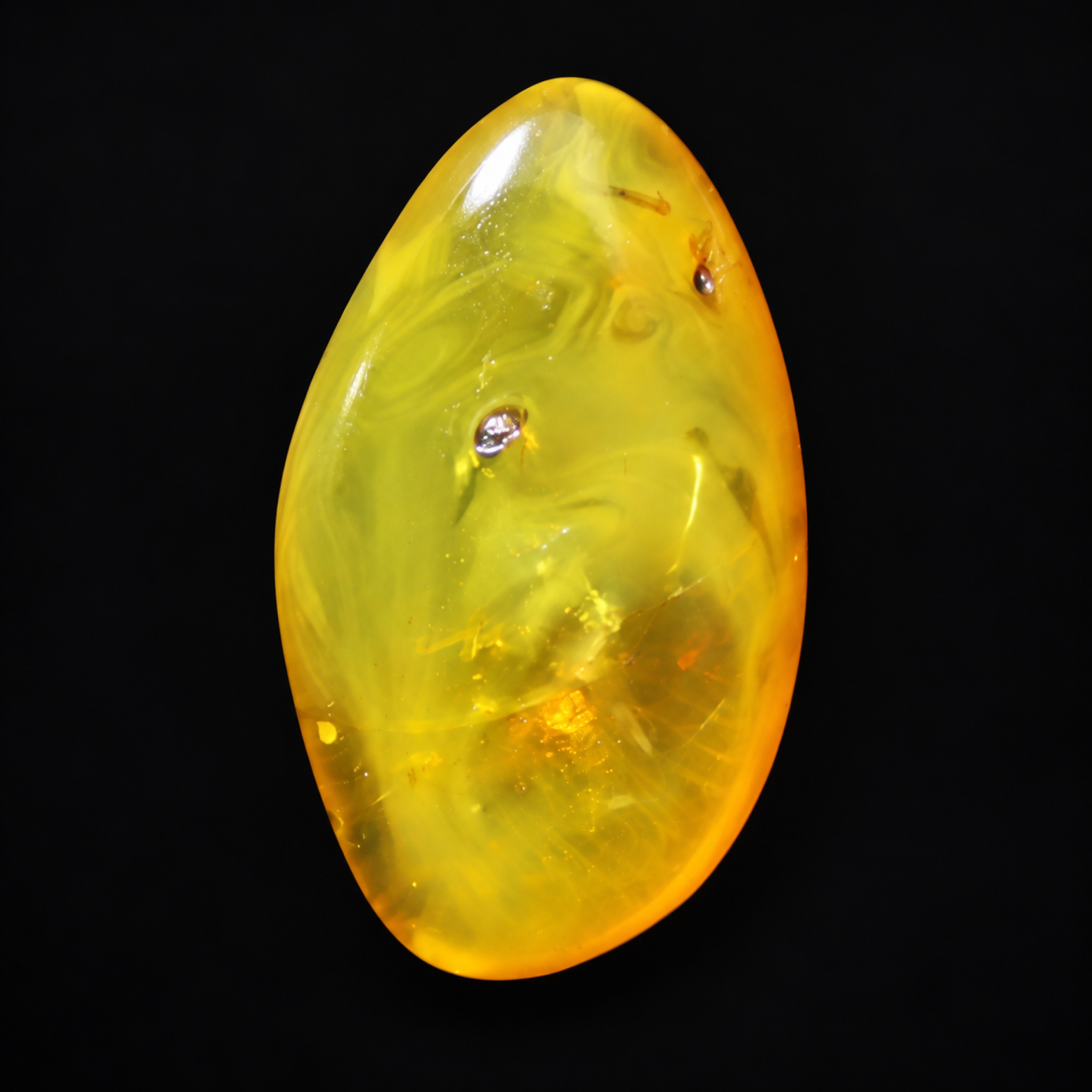 Natural orange yellow polished Dominican amber – photo 6