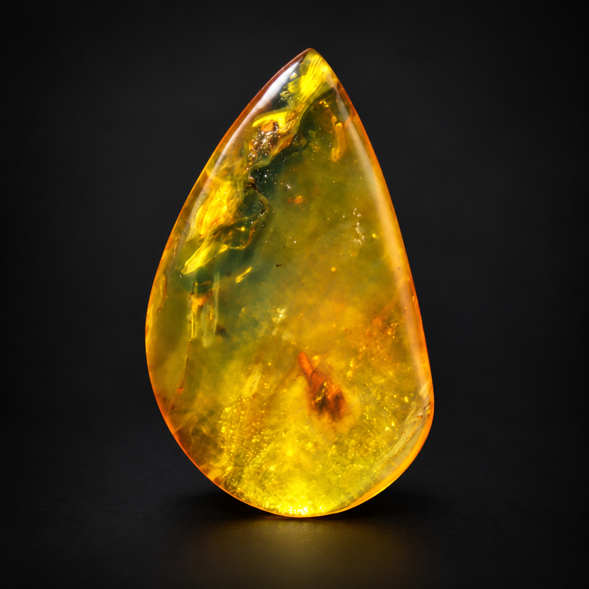 Natural orange yellow polished Dominican amber – photo 3
