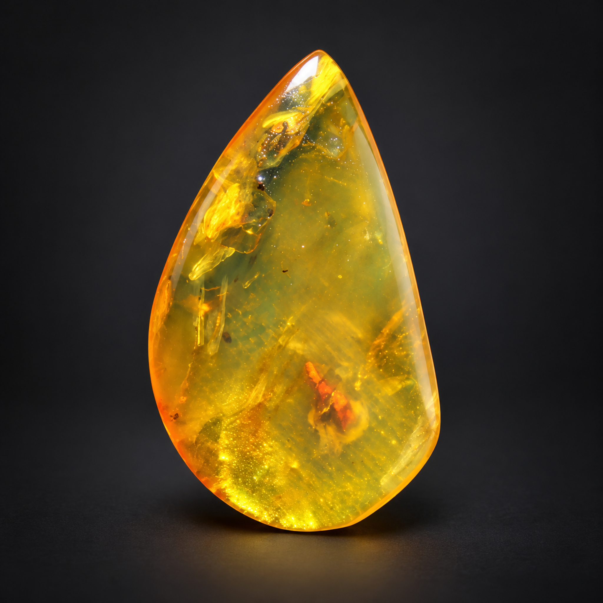 Natural orange yellow polished Dominican amber – photo 4