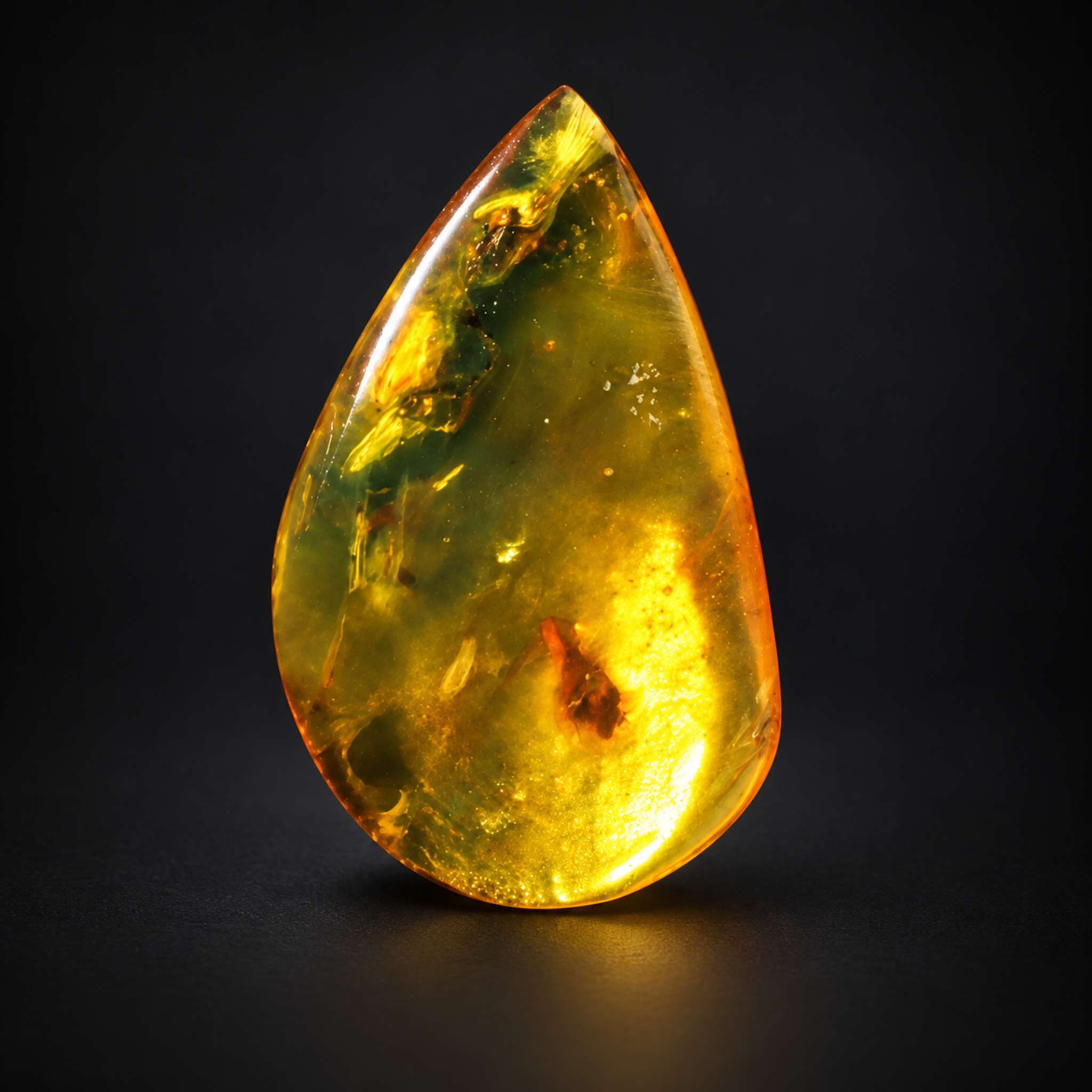 Natural orange yellow polished Dominican amber – photo 5