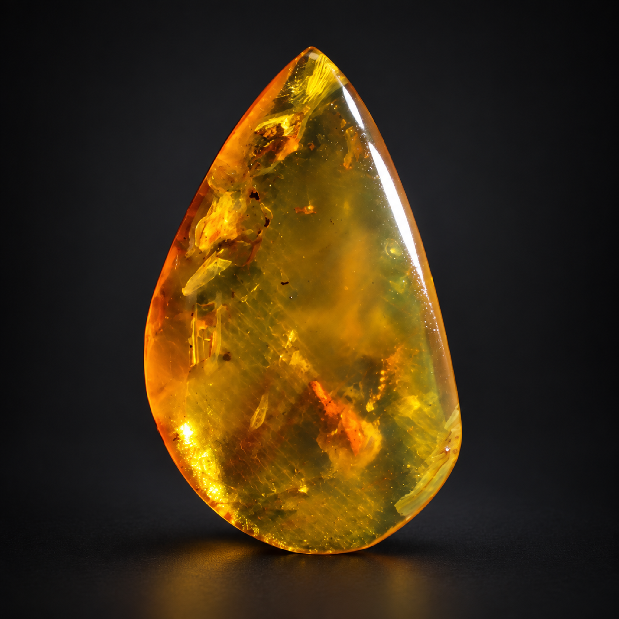 Natural orange yellow polished Dominican amber – photo 6