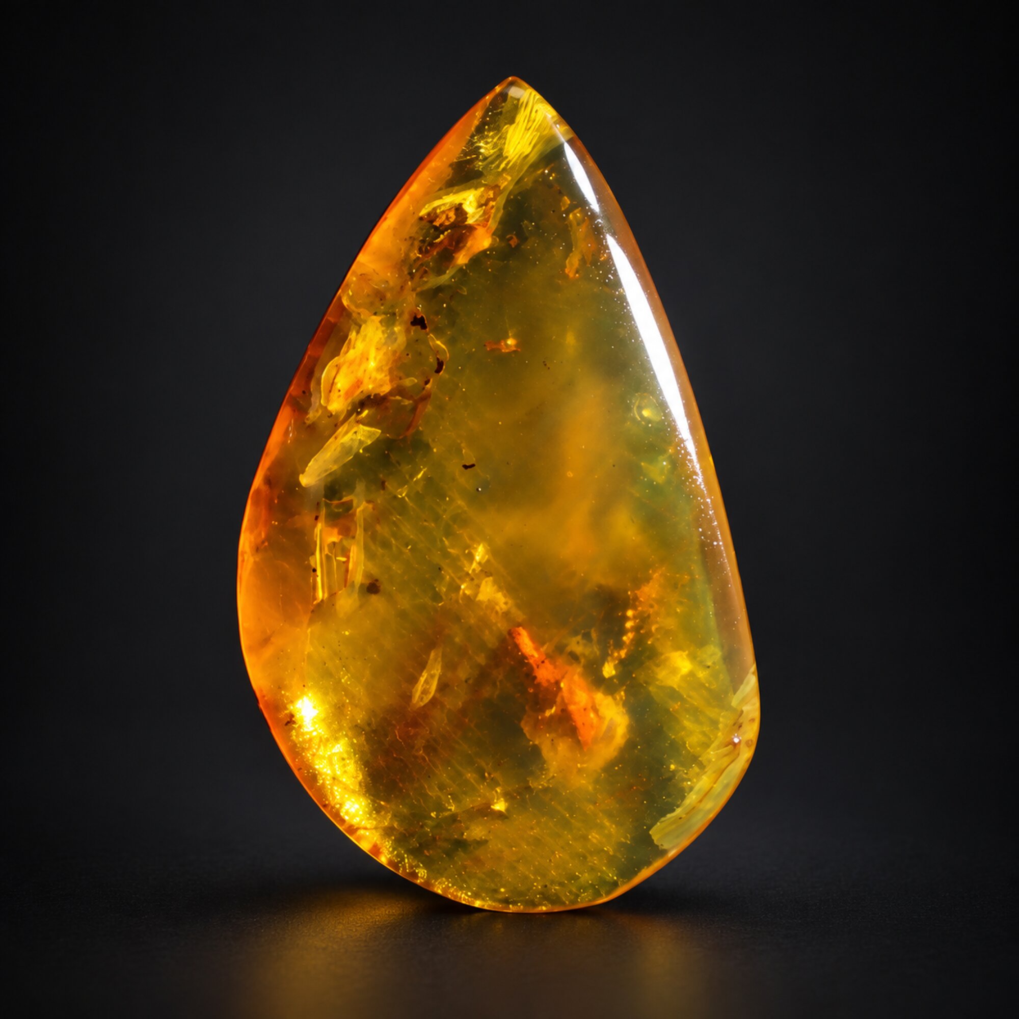 Natural orange yellow polished Dominican amber – photo 6
