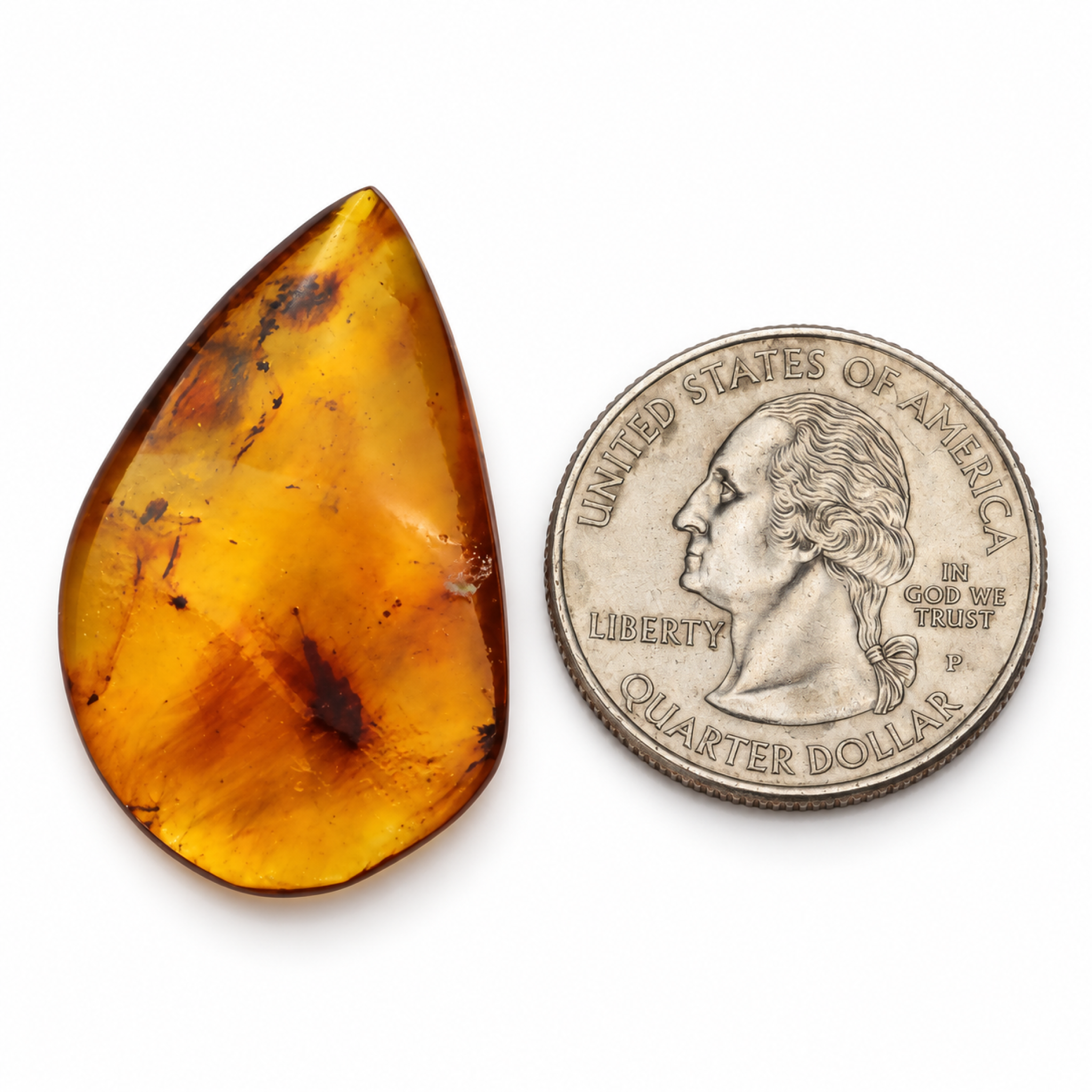 Natural orange yellow polished Dominican amber – photo 7