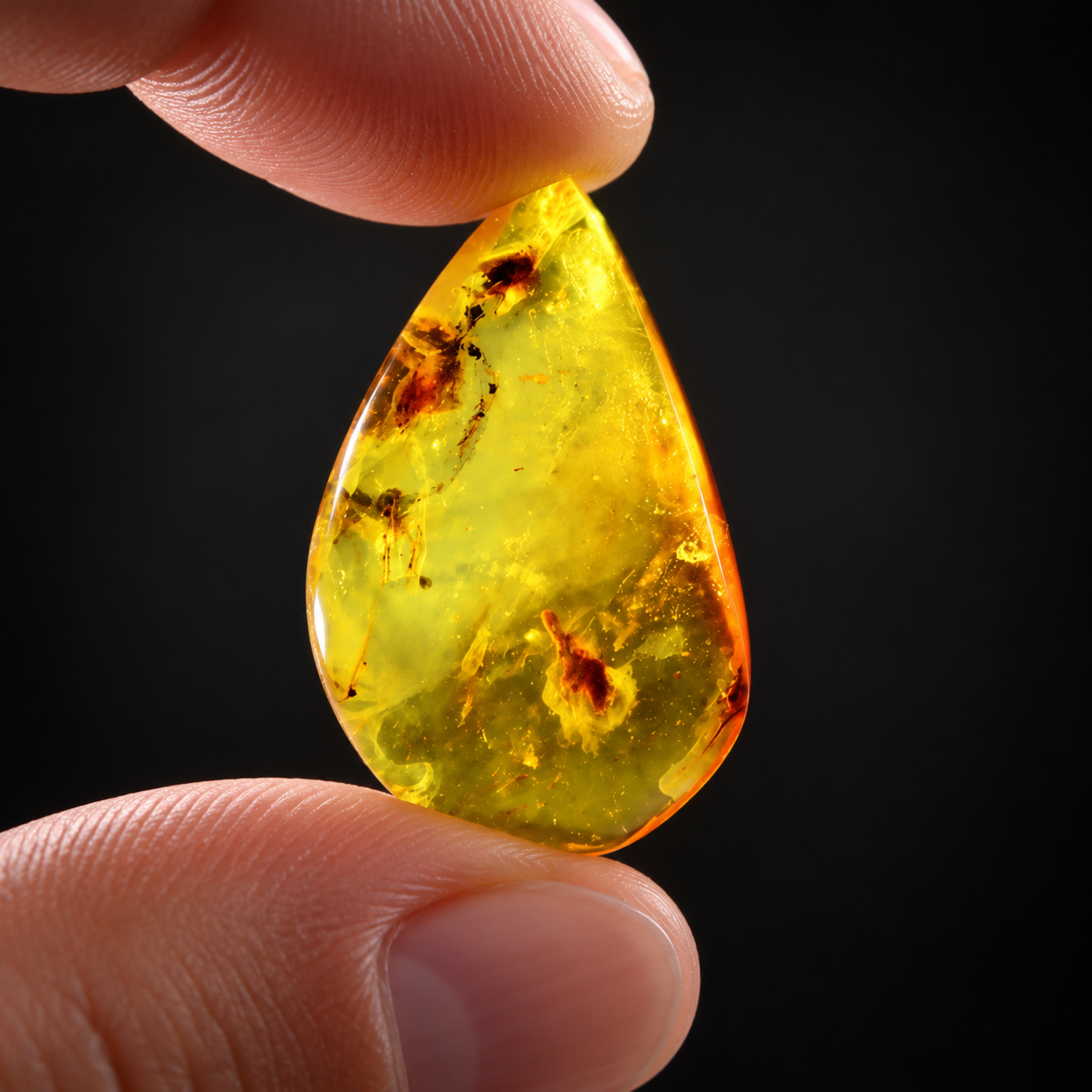 Natural orange yellow polished Dominican amber – photo 8