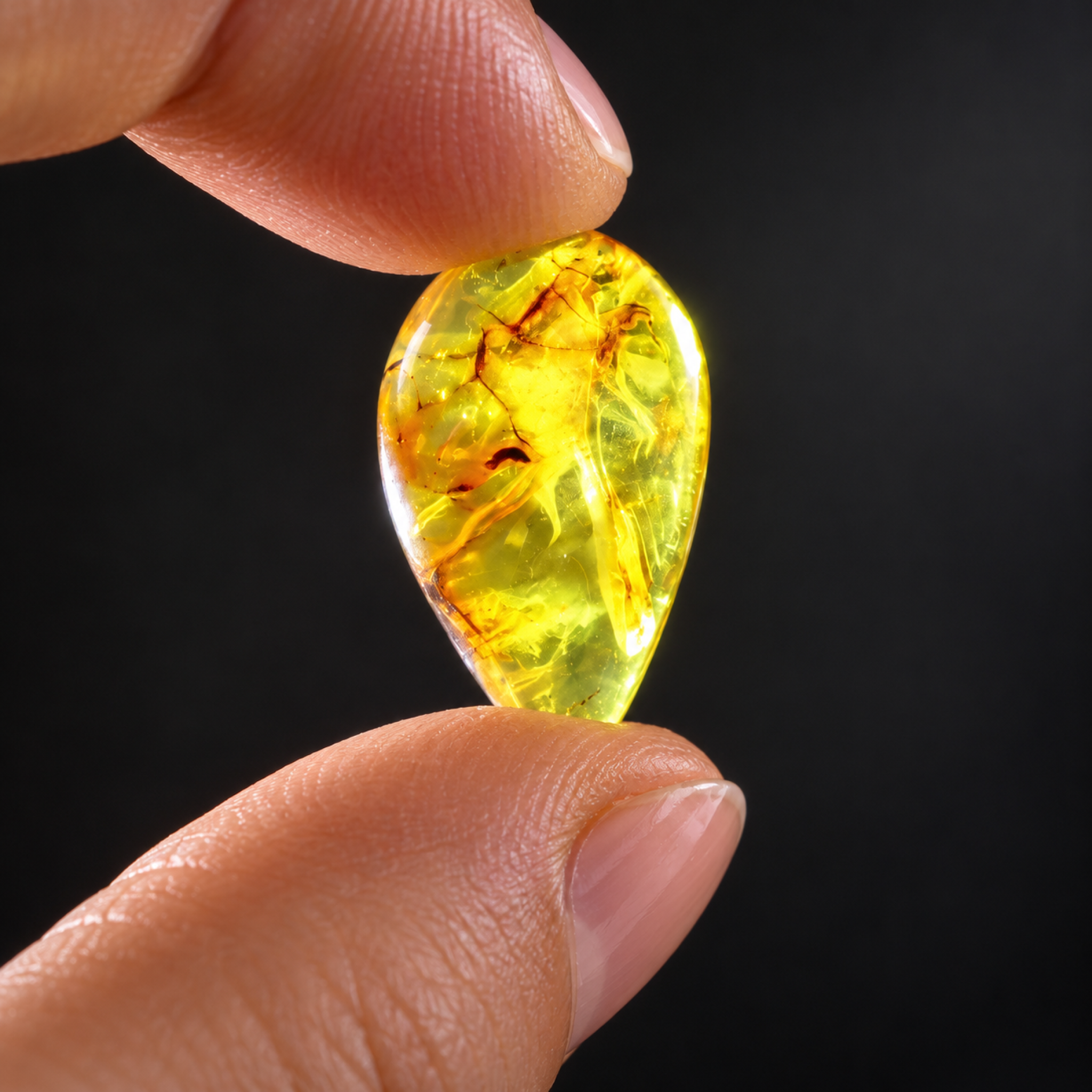 Natural orange blue polished Dominican amber – photo 6