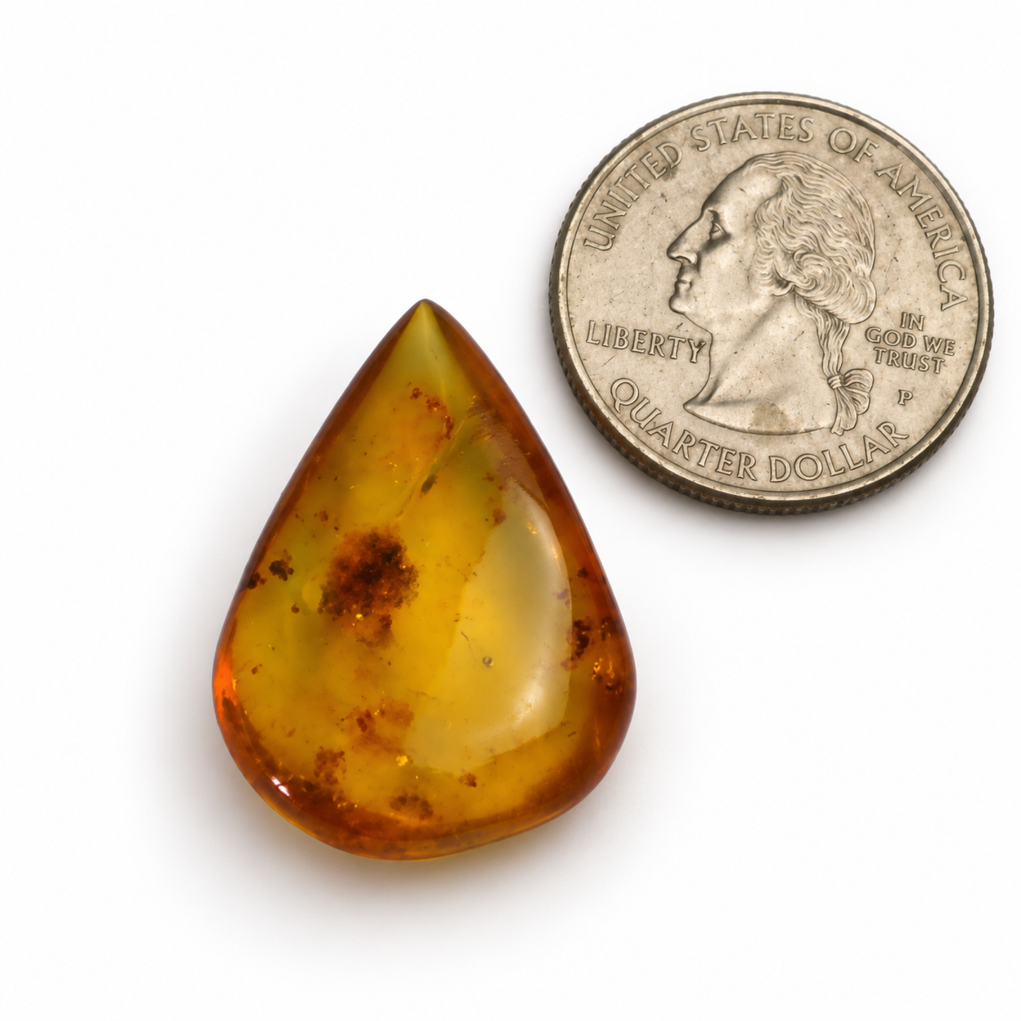 Natural yellow green polished Dominican amber – photo 6