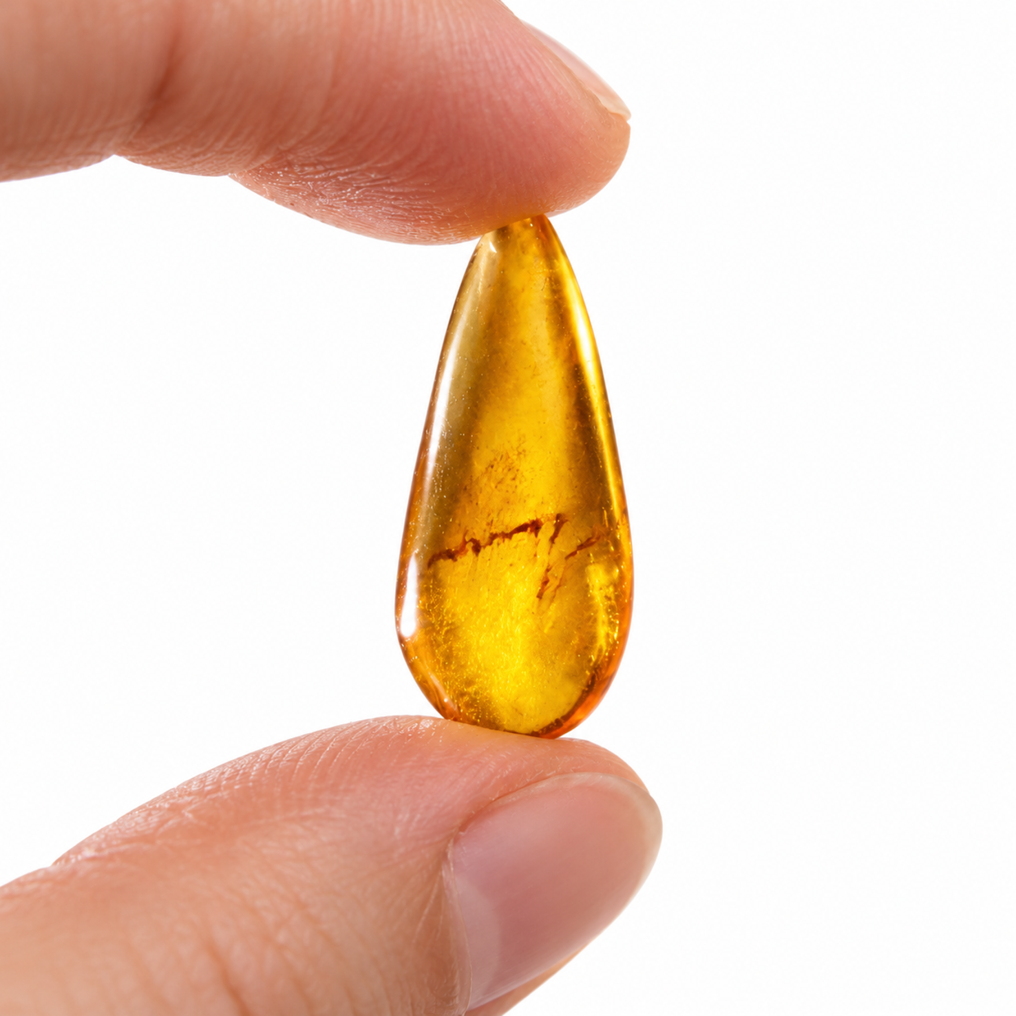 Natural orange green polished Dominican amber – photo 6