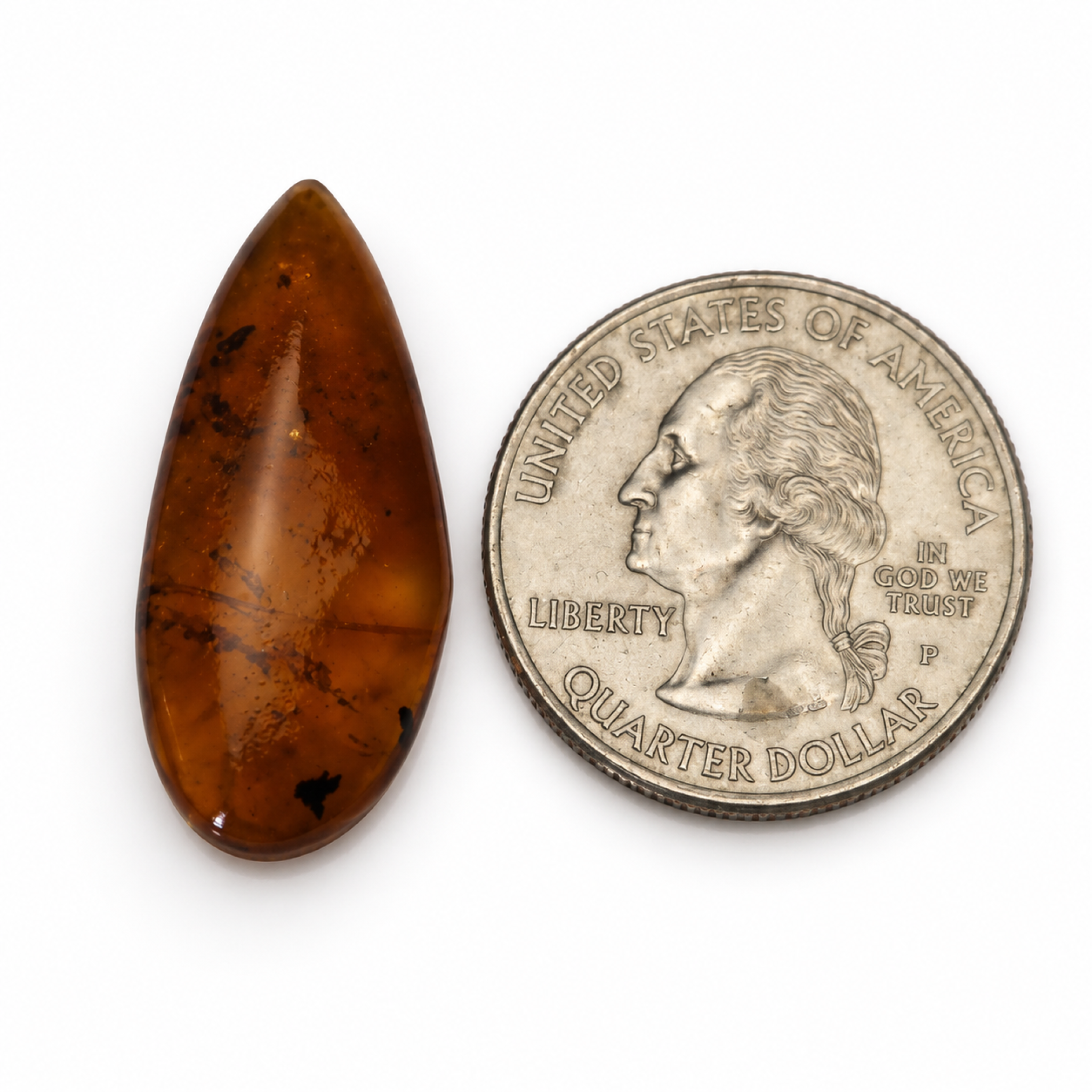 Natural yellow green polished Dominican amber – photo 6