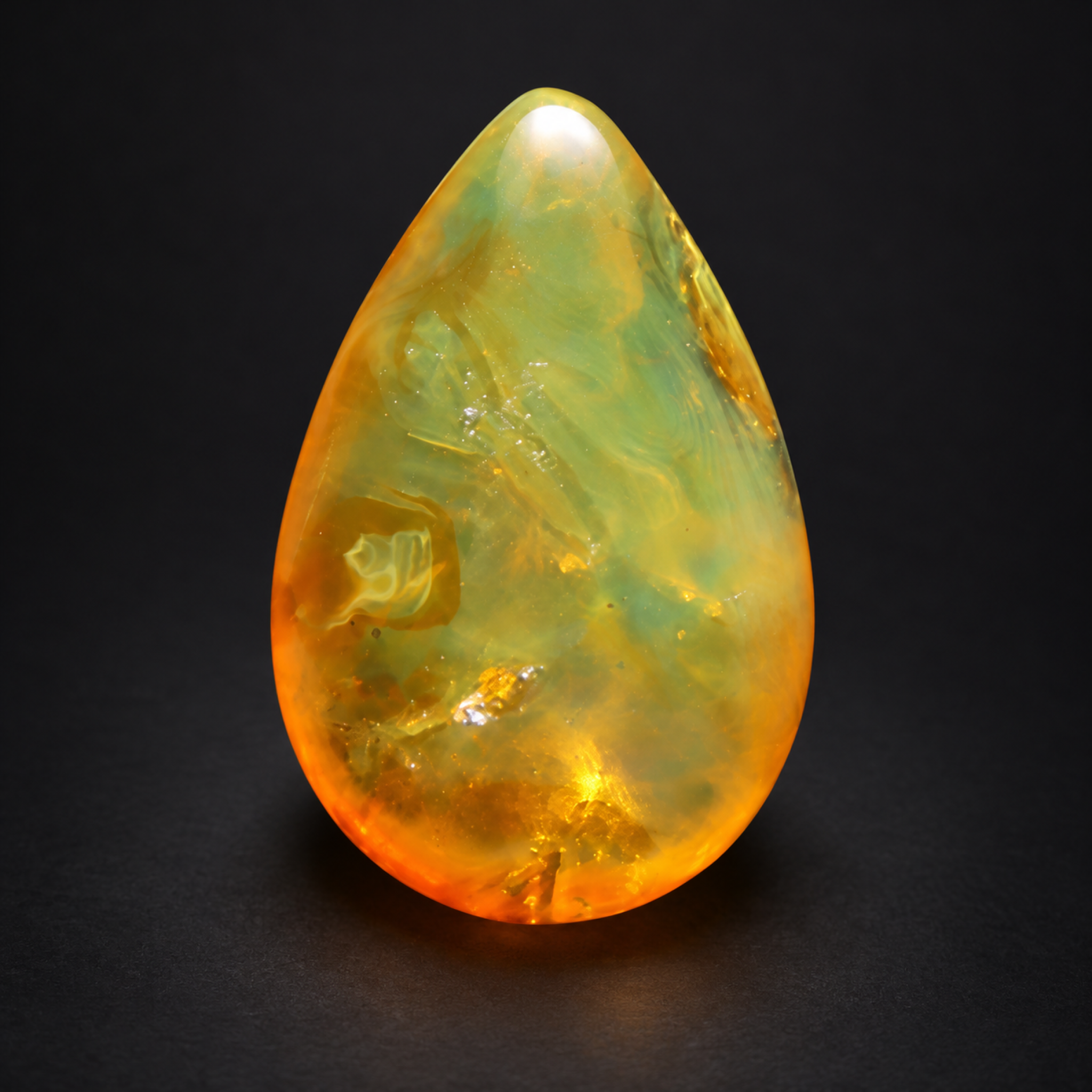 Earth crafted yellow green polished Dominican amber – photo 5
