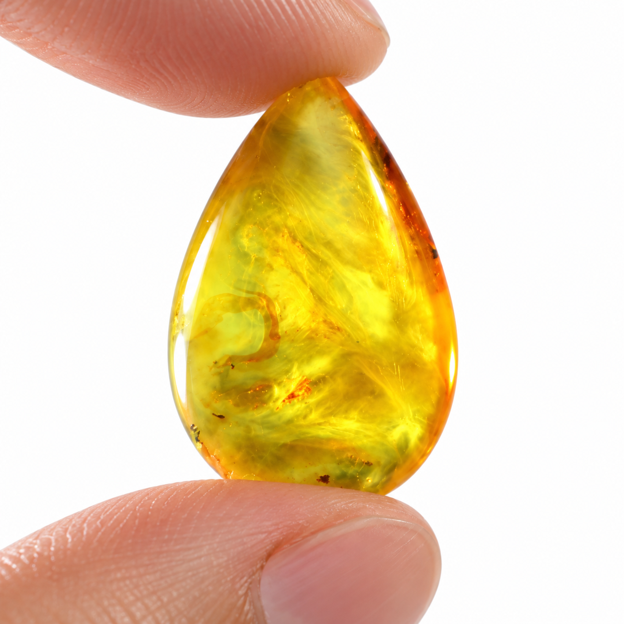 Earth crafted yellow green polished Dominican amber – photo 7