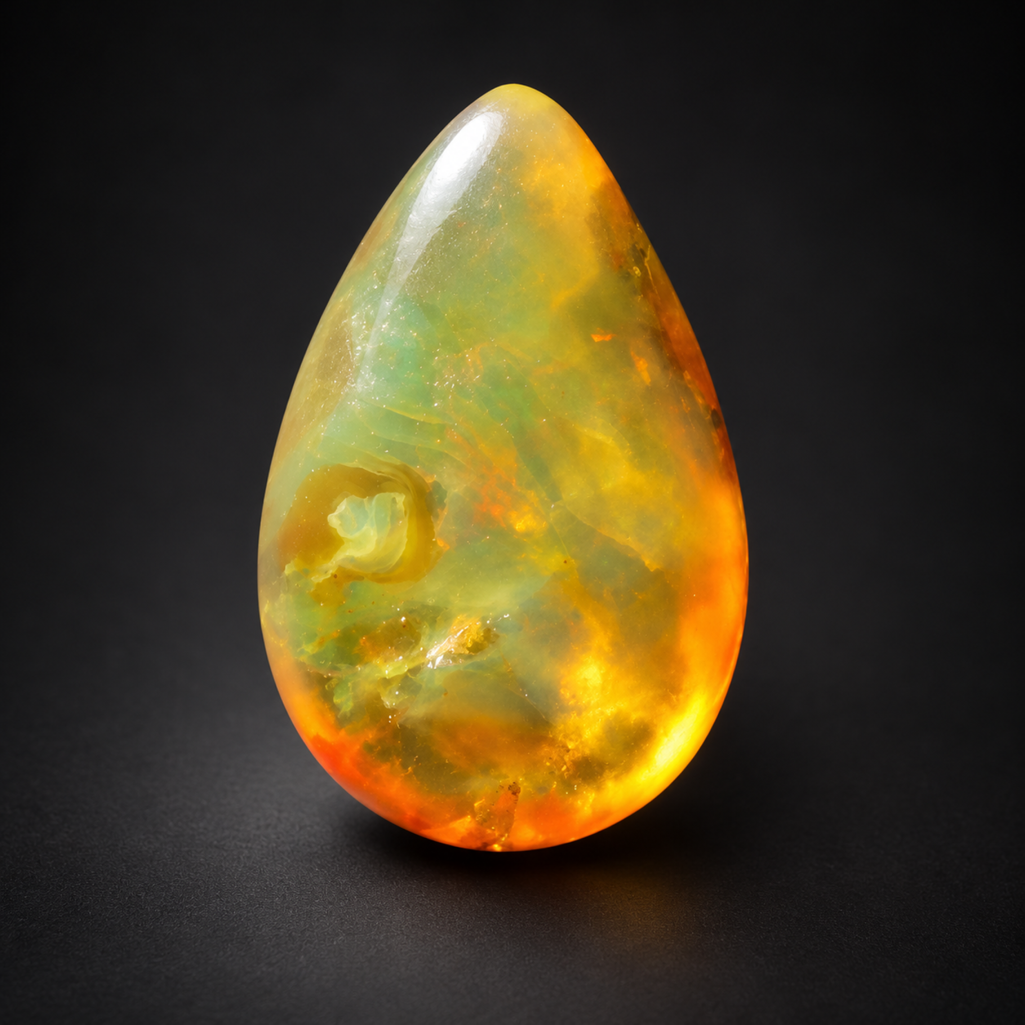 Earth crafted yellow green polished Dominican amber – photo 8