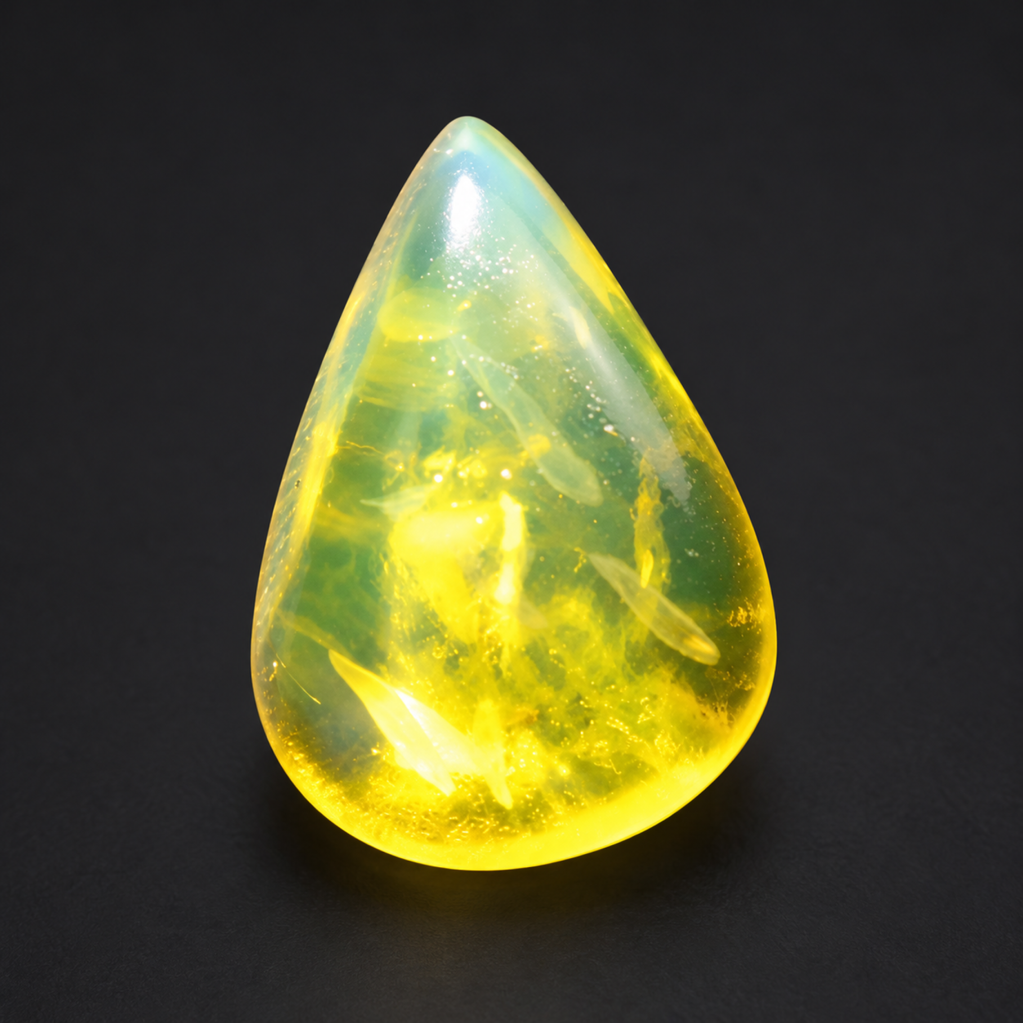 Earth crafted blue green polished Dominican amber – photo 5