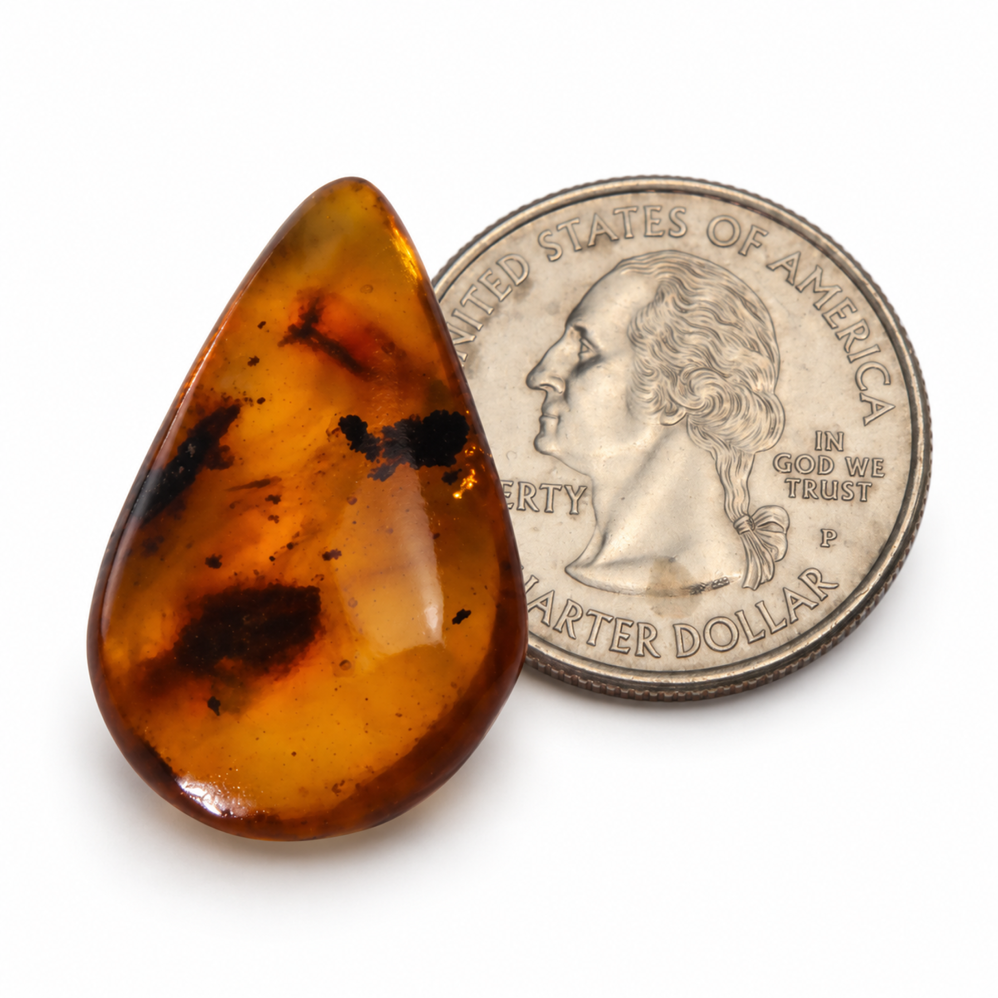 Real yellow green polished Dominican amber – photo 3