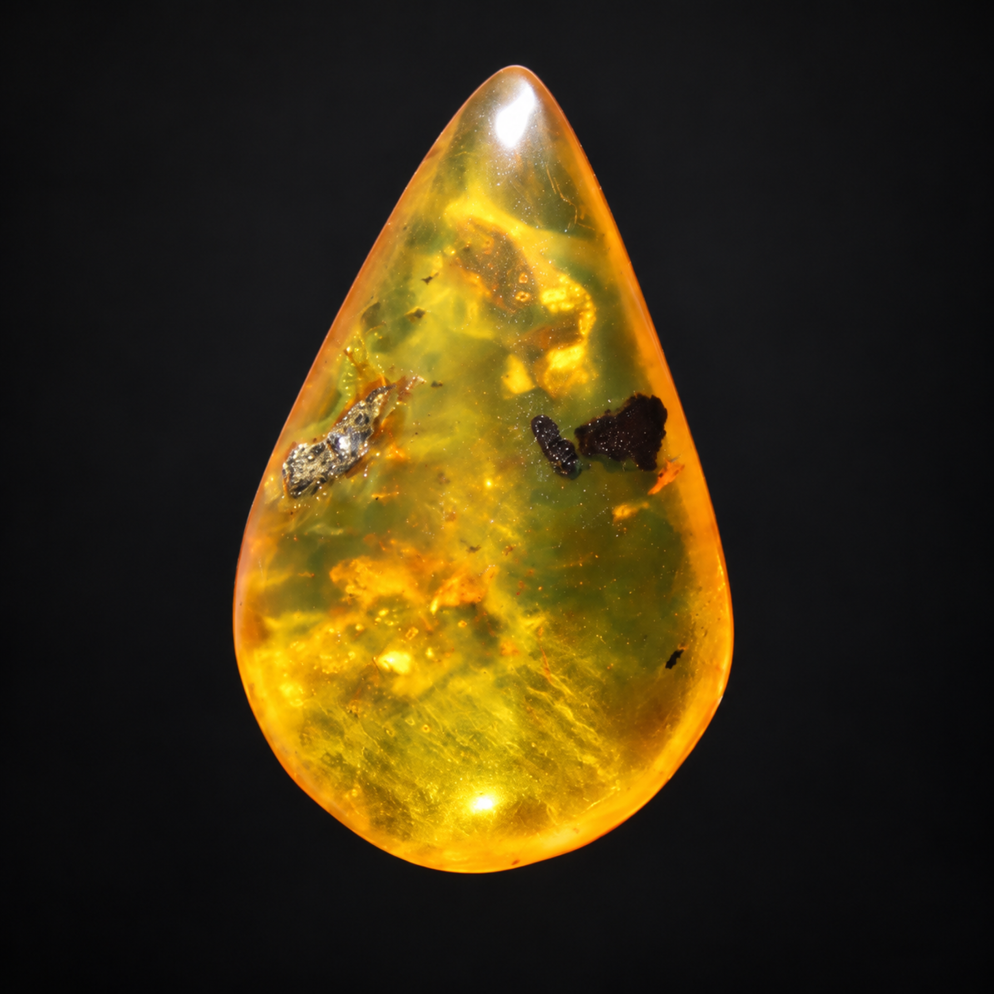 Real yellow green polished Dominican amber – photo 5
