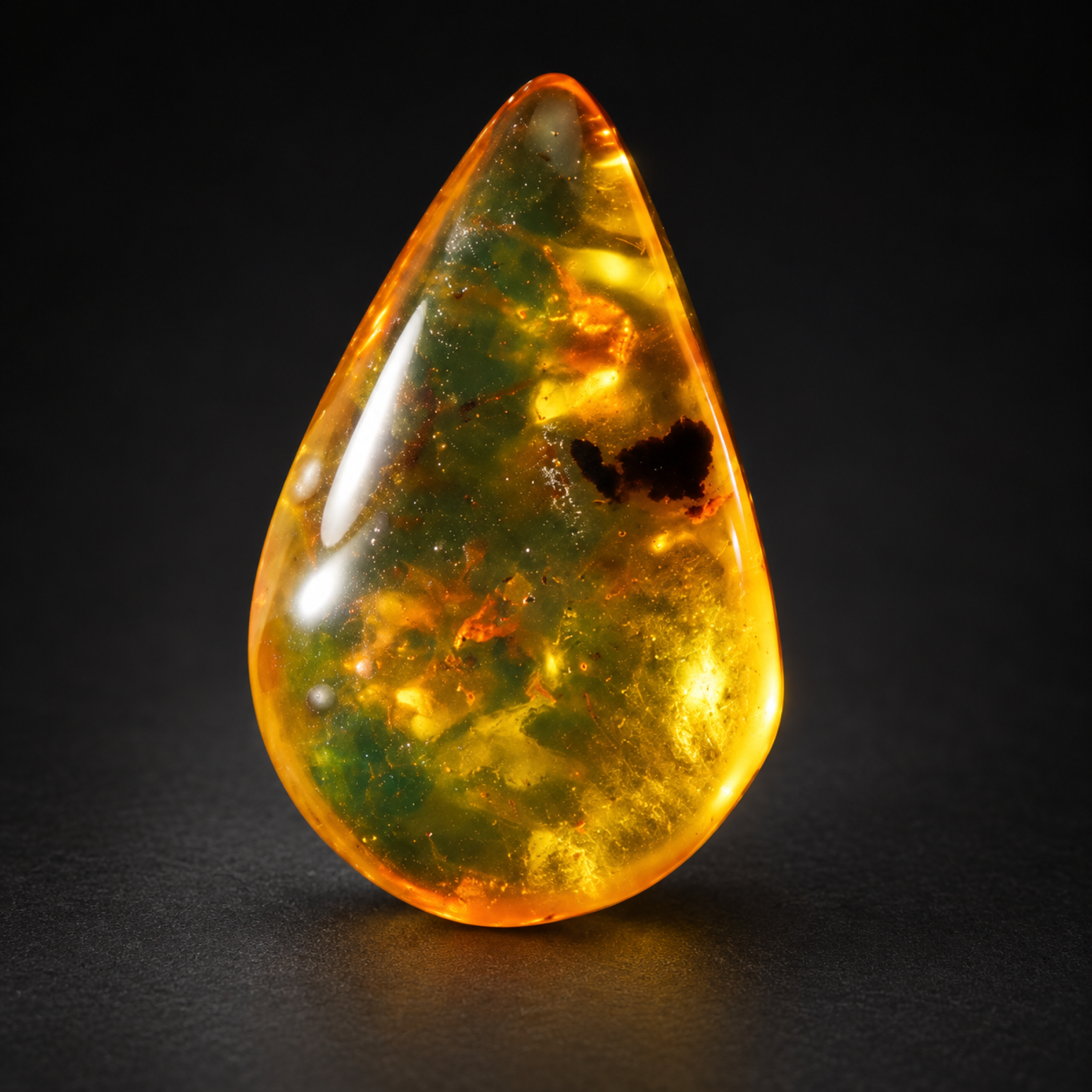 Real yellow green polished Dominican amber – photo 6