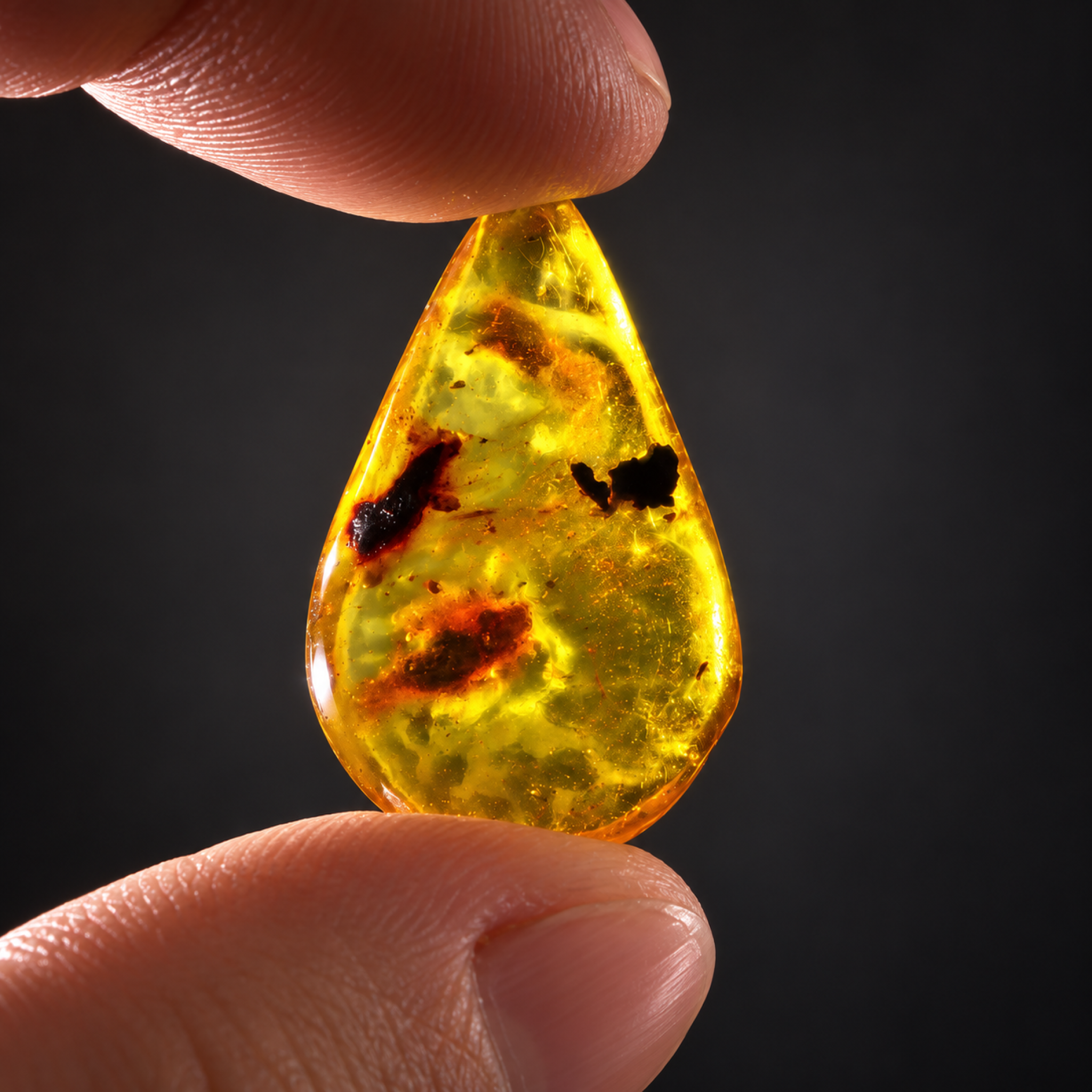 Real yellow green polished Dominican amber – photo 7