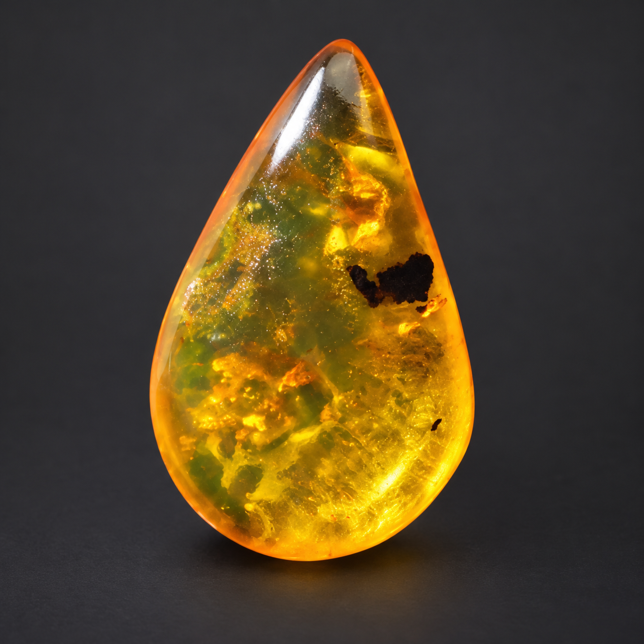 Real yellow green polished Dominican amber – photo 8