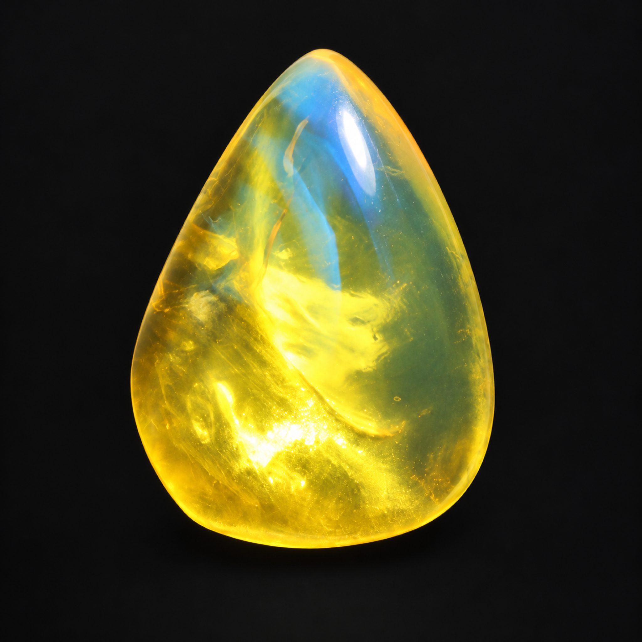 Genuine blue green polished Dominican amber – photo 4