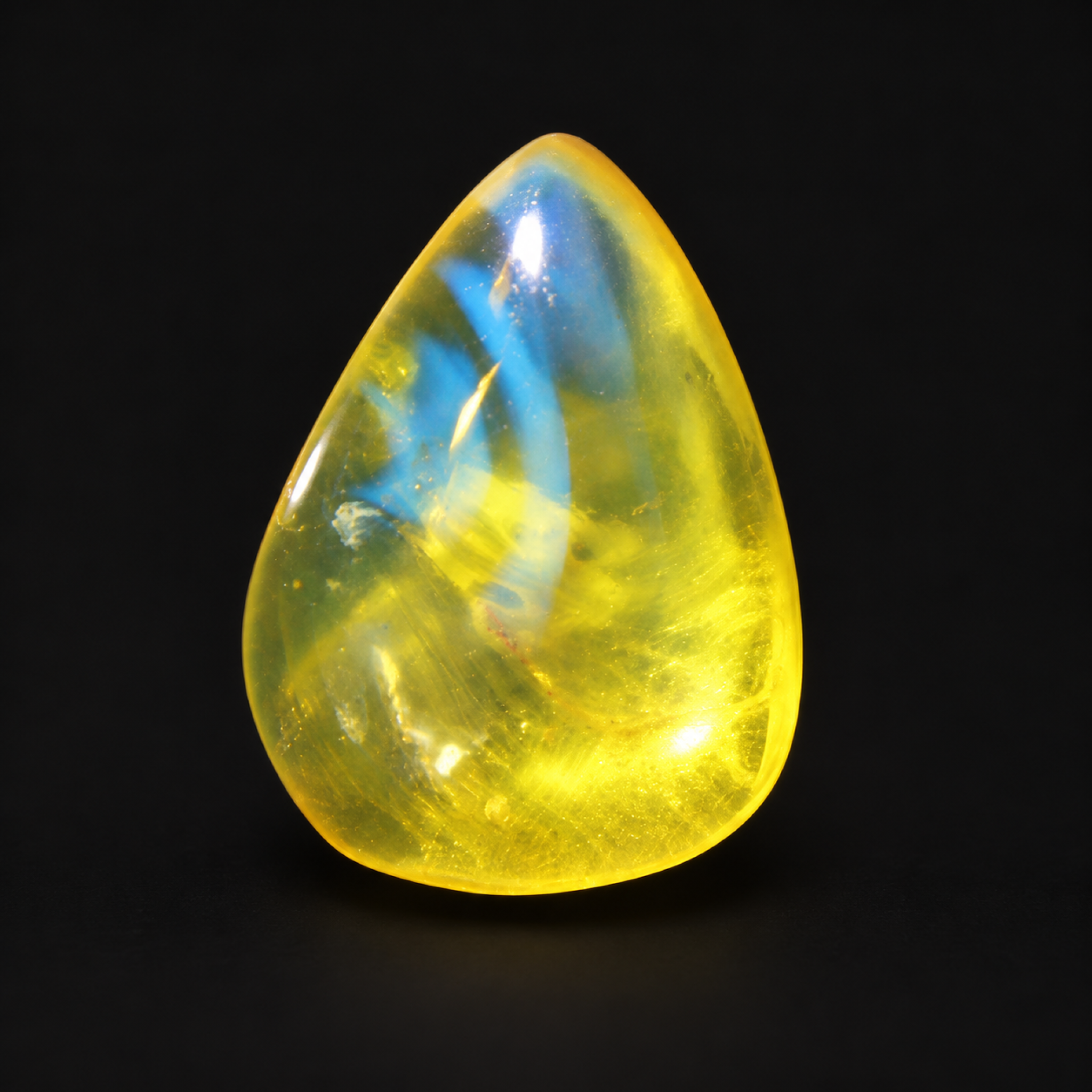 Genuine blue green polished Dominican amber – photo 5