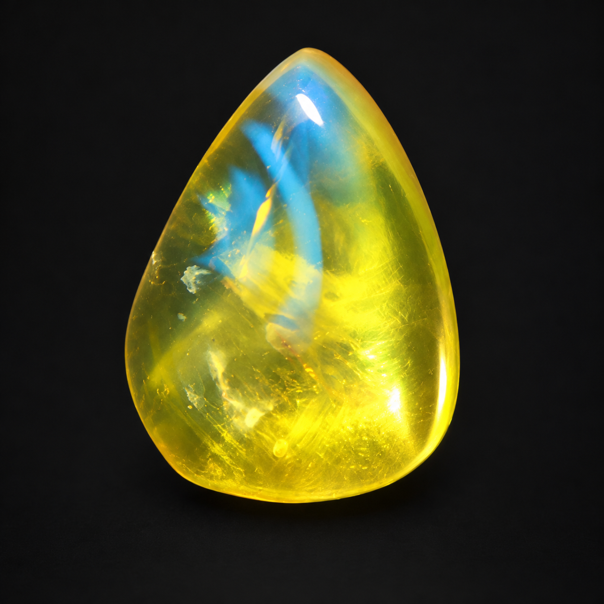 Genuine blue green polished Dominican amber – photo 7