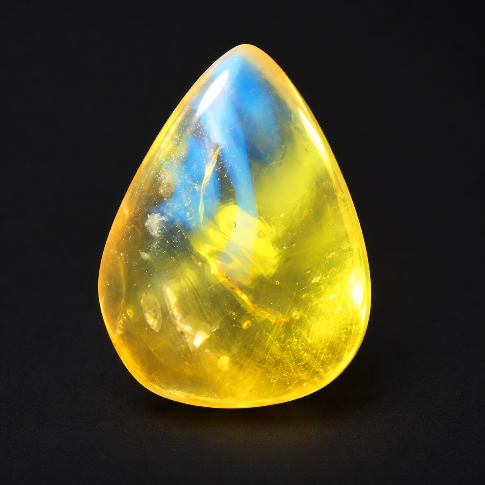 Genuine blue green polished Dominican amber – photo 8
