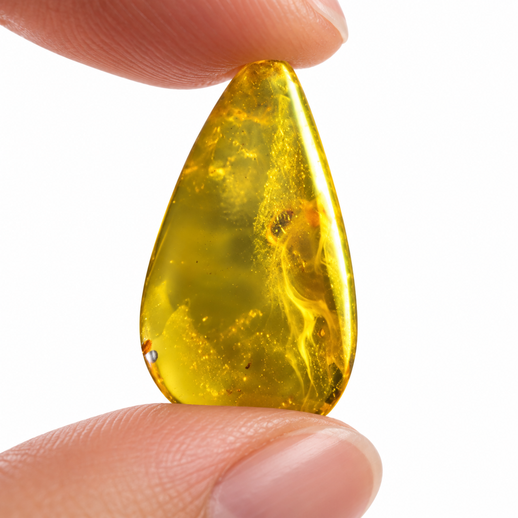 Genuine yellow green polished Dominican amber – photo 4