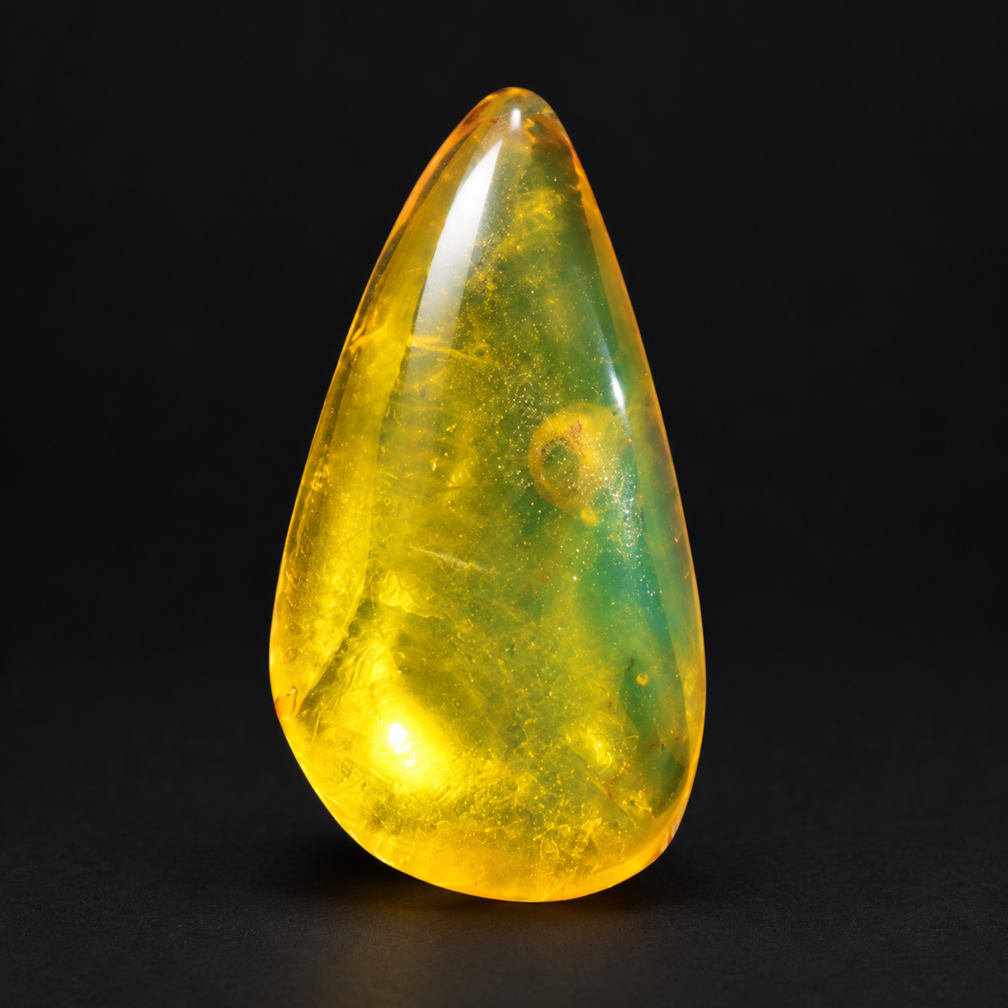 Genuine yellow green polished Dominican amber – photo 5