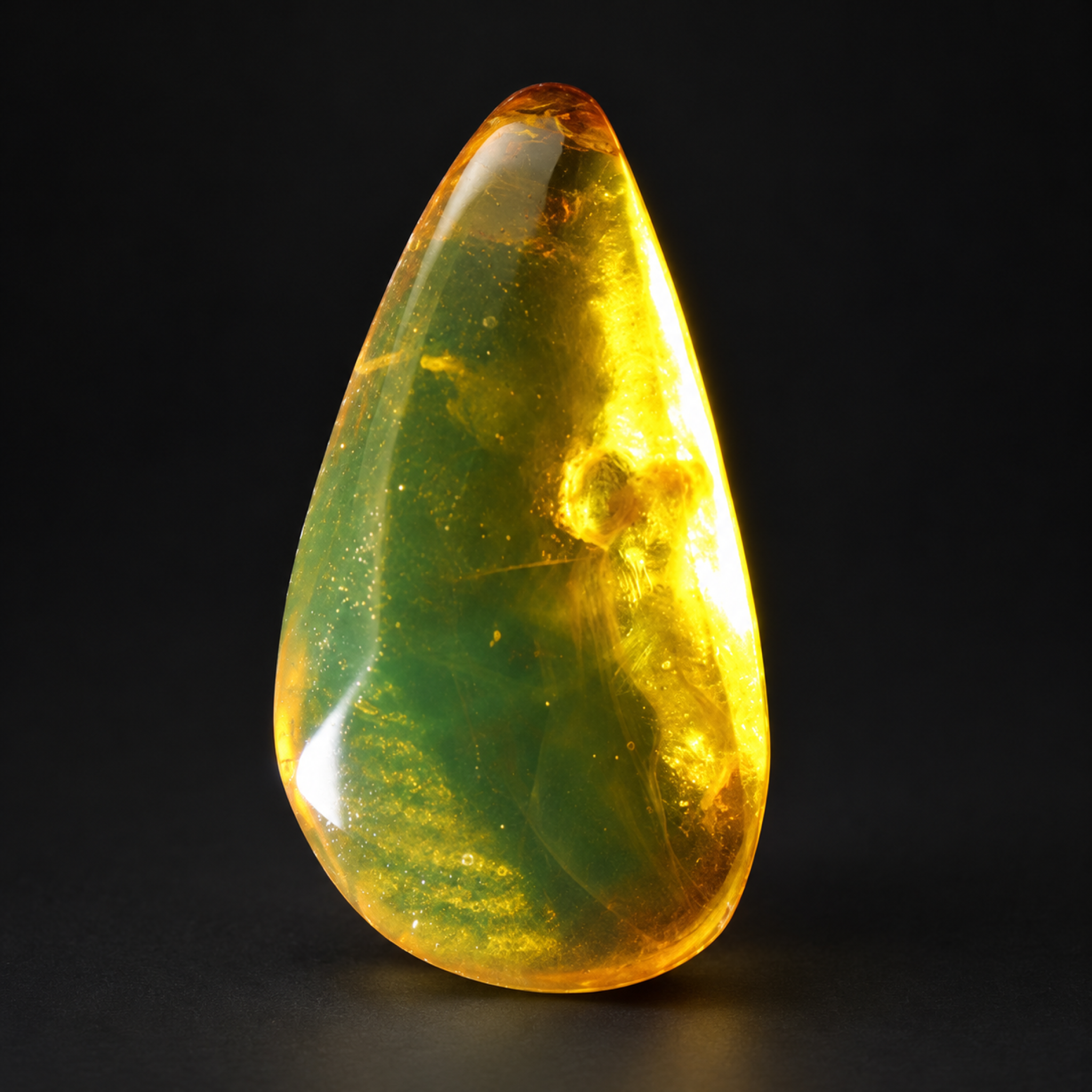 Genuine yellow green polished Dominican amber – photo 6