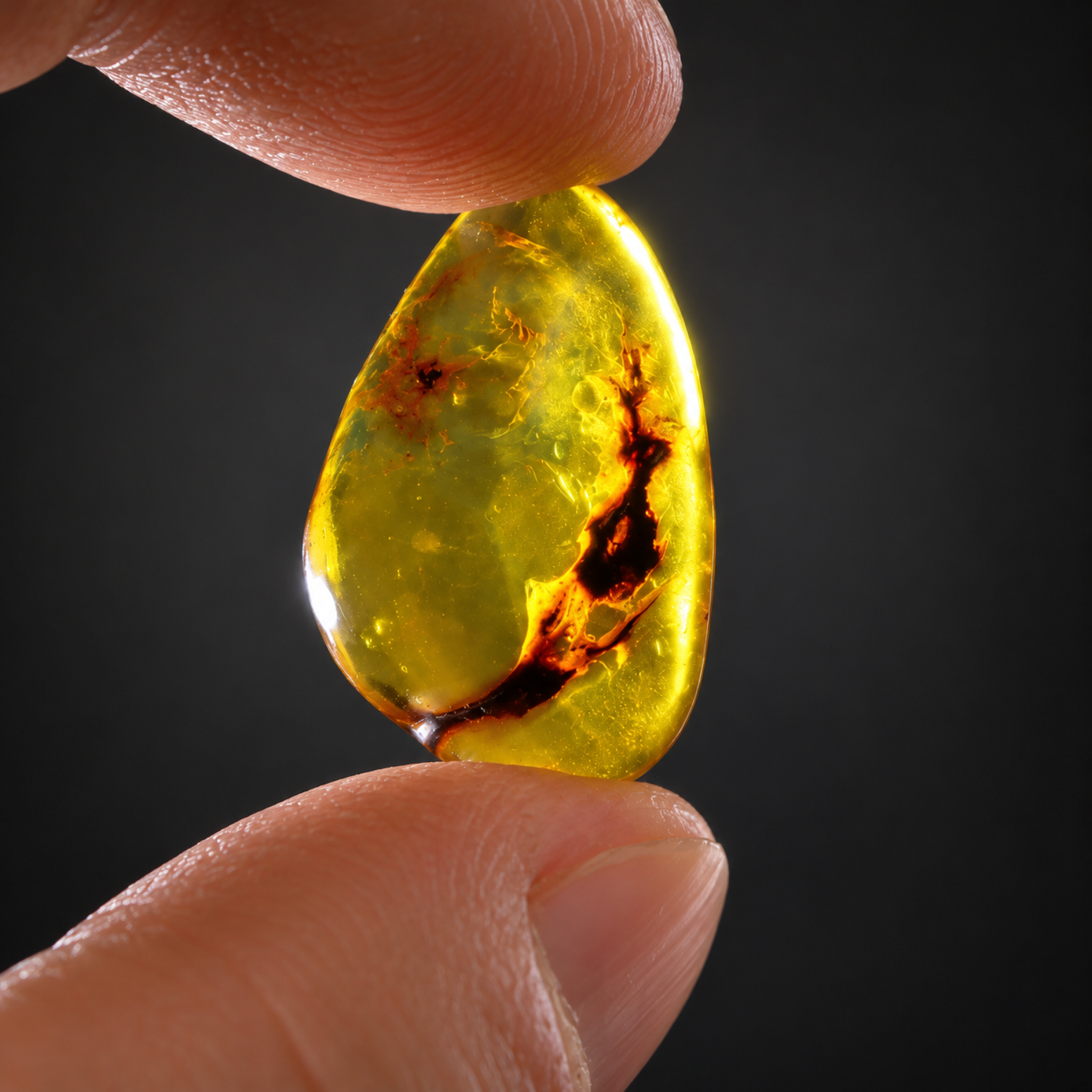Pure natural yellow green polished Dominican amber – photo 5